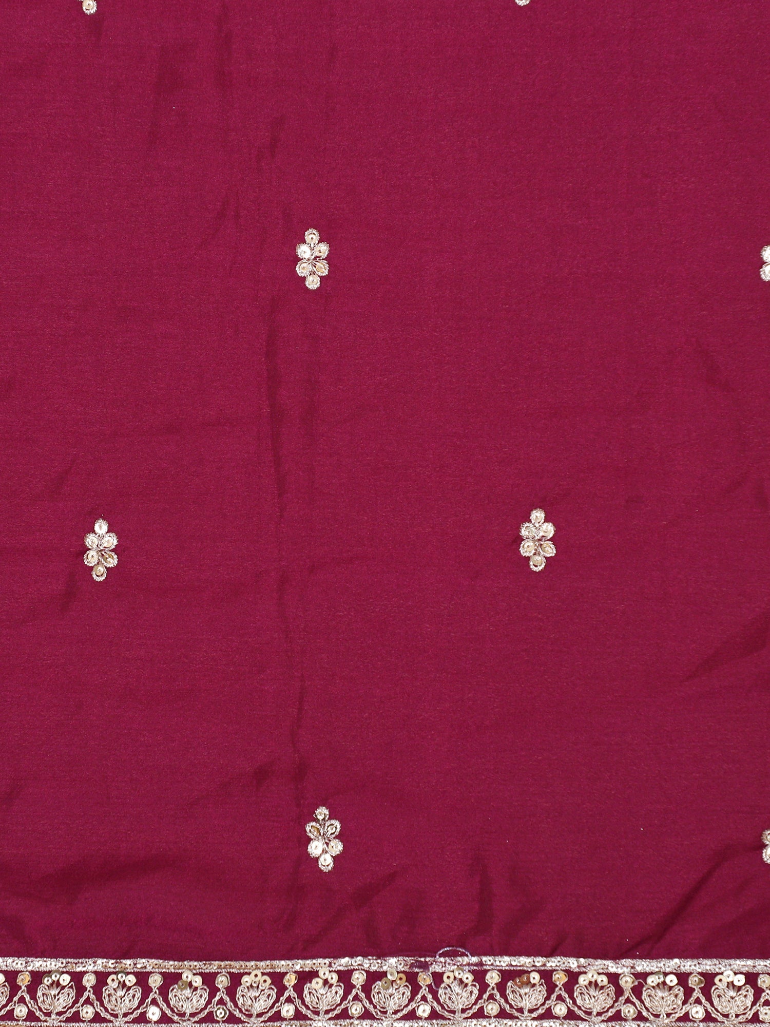 Maroon Majesty Silk Thread &amp; Sequence Lehenga