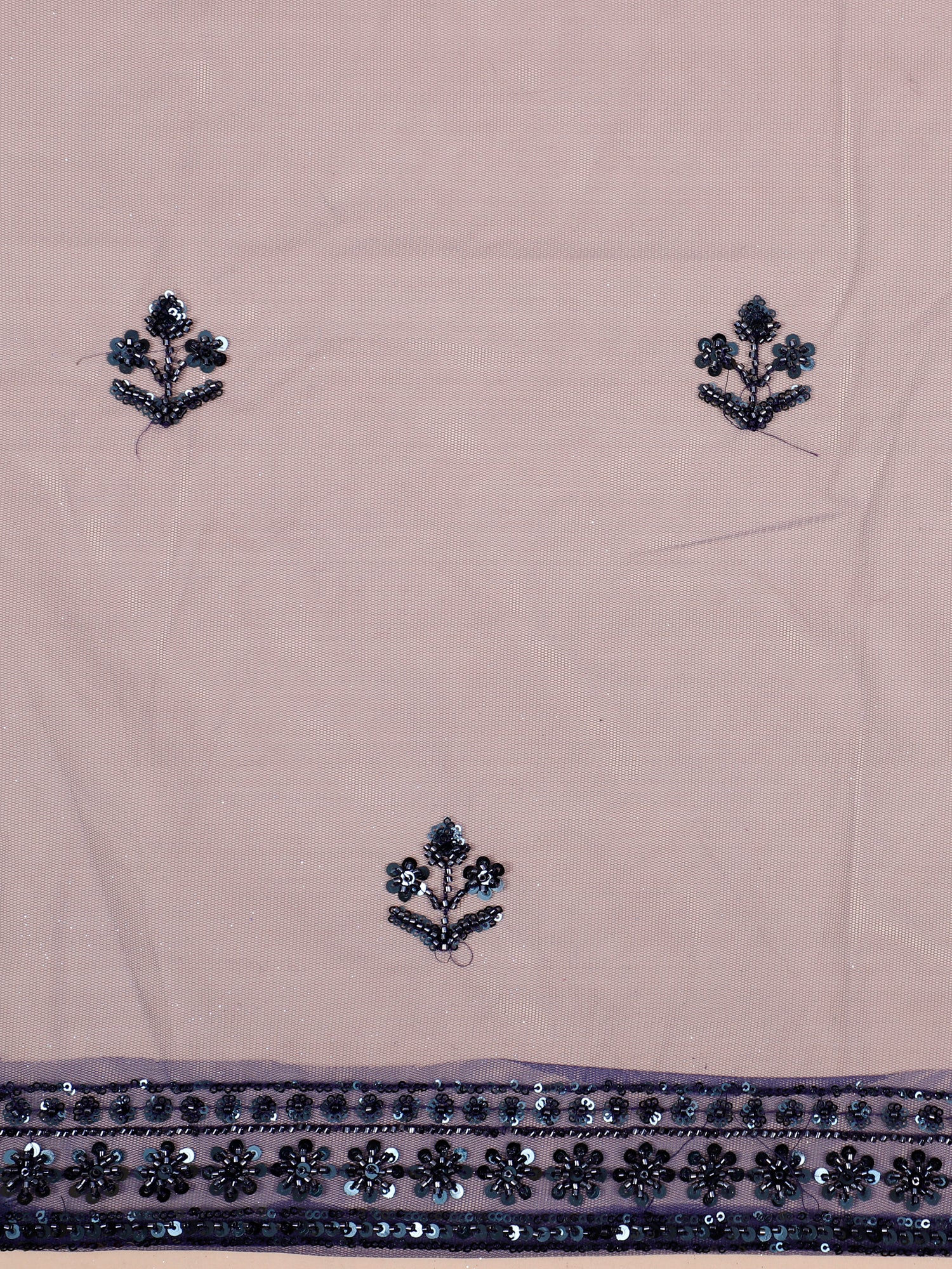 Navy Majestic Stardust Beads Lehenga