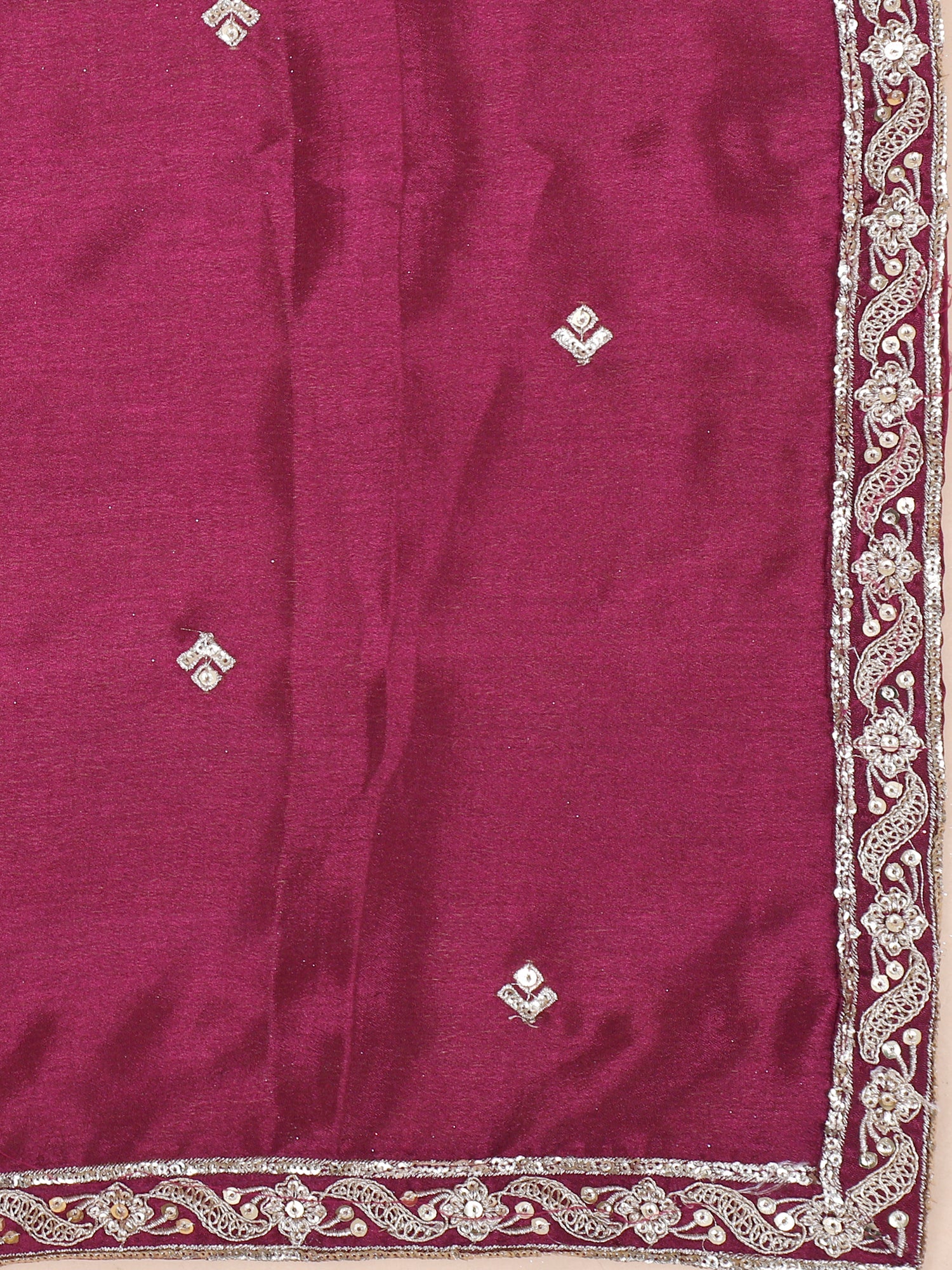 Maroon Majestic Thread &amp; Sequence Radiance