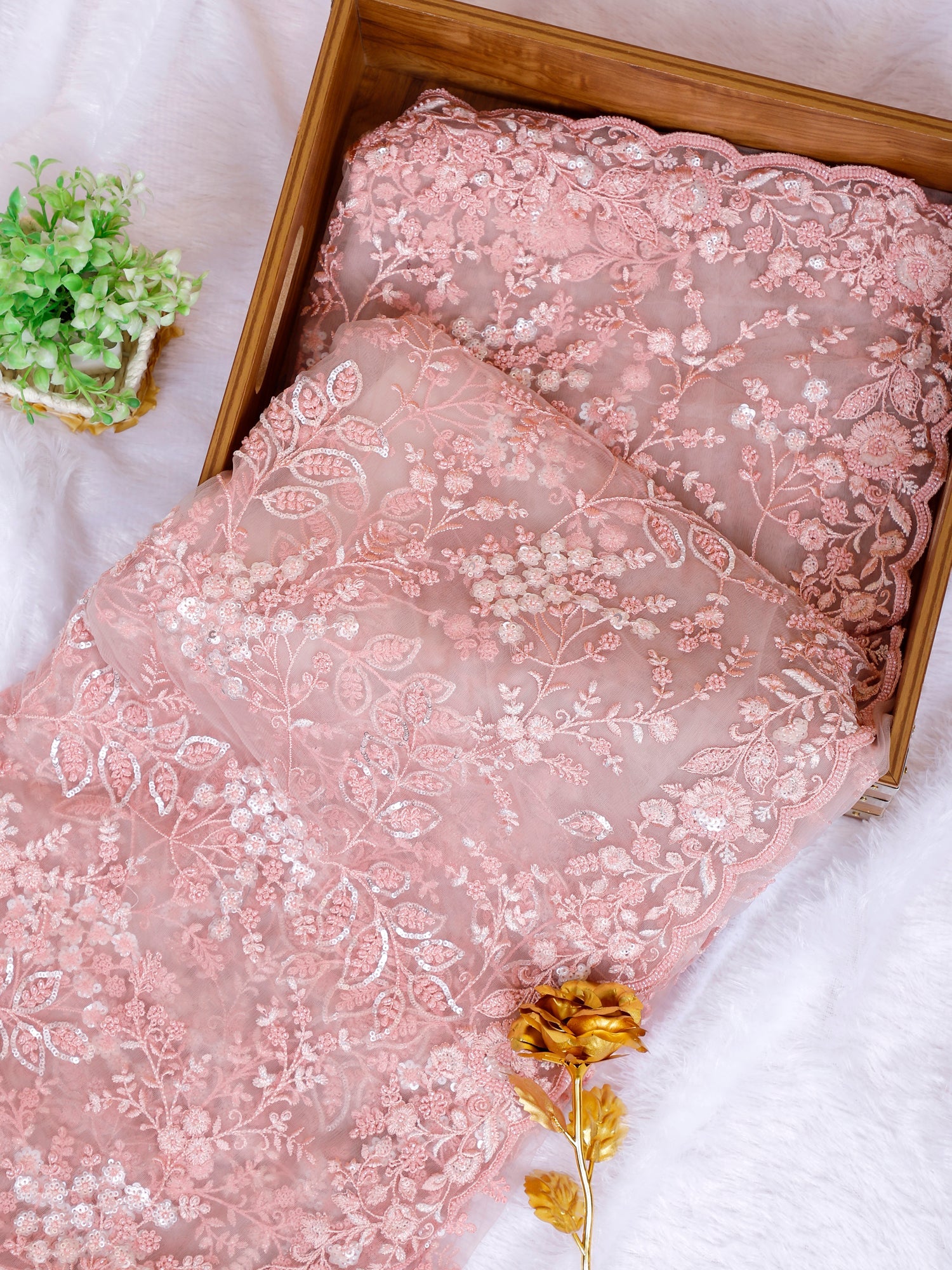 Orchid Pink Radiance Saree With Deluxe Jarkan Sequins