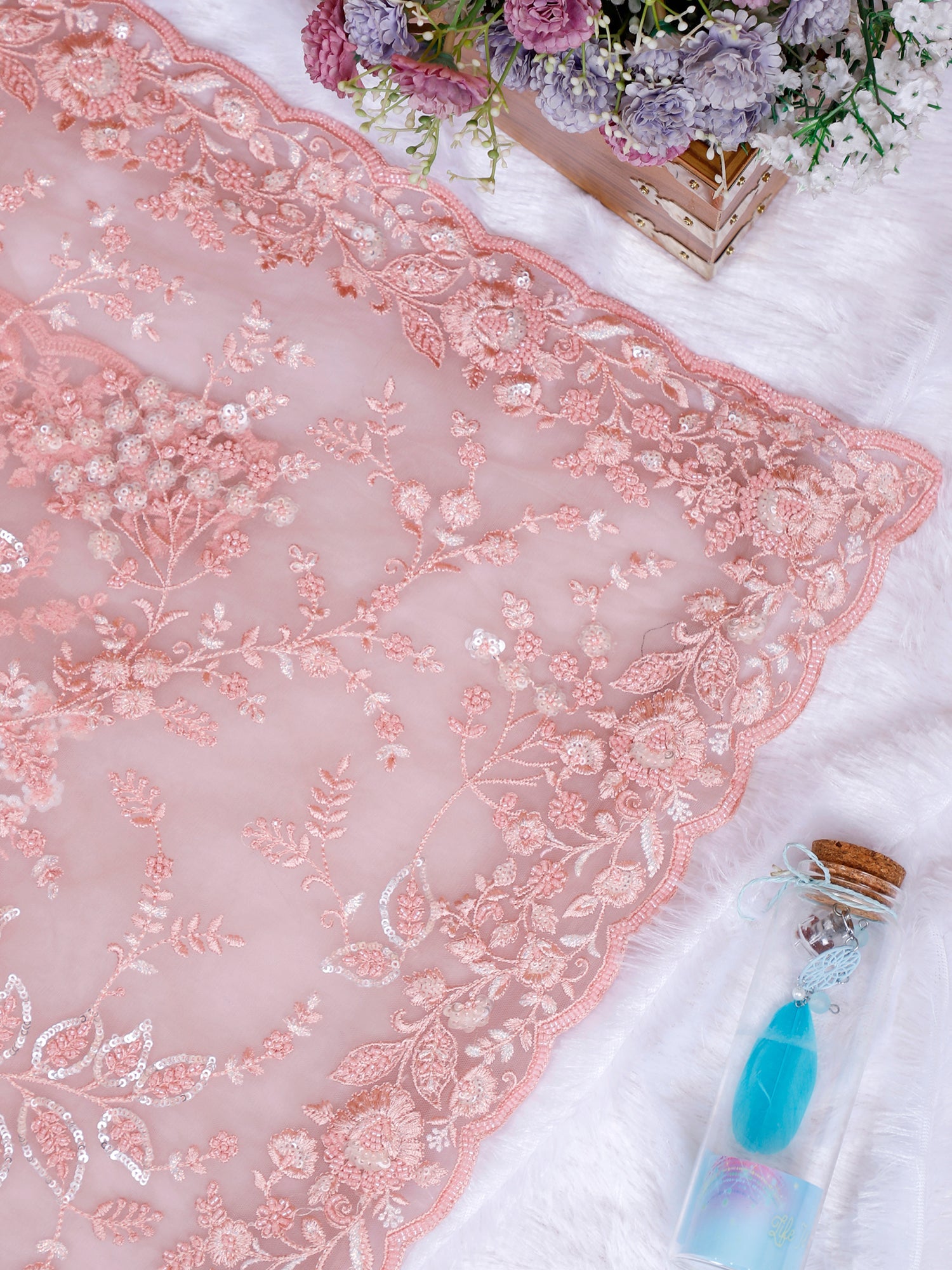 Orchid Pink Radiance Saree With Deluxe Jarkan Sequins