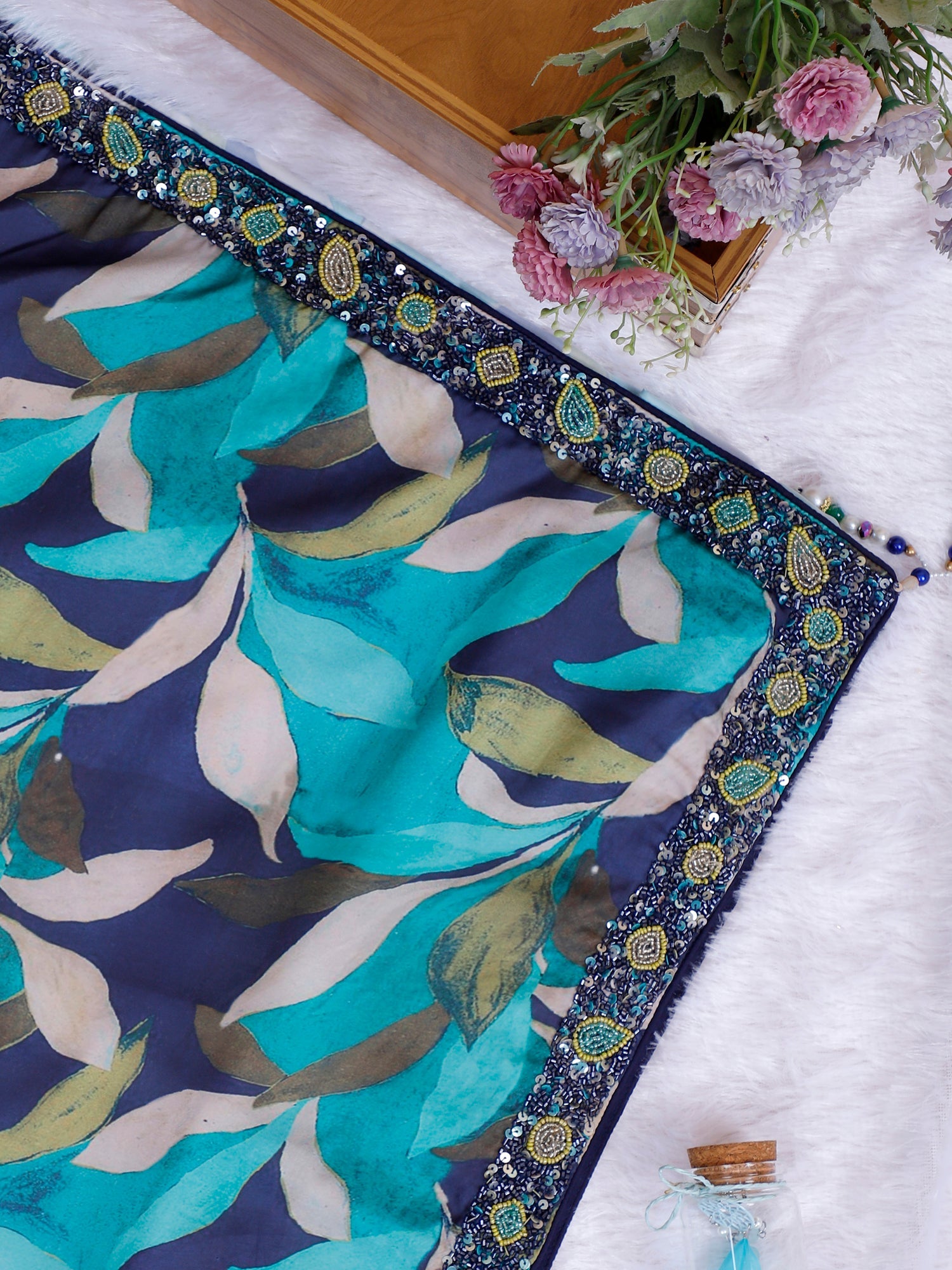 Multi Silk Royale Sequence Designer Saree