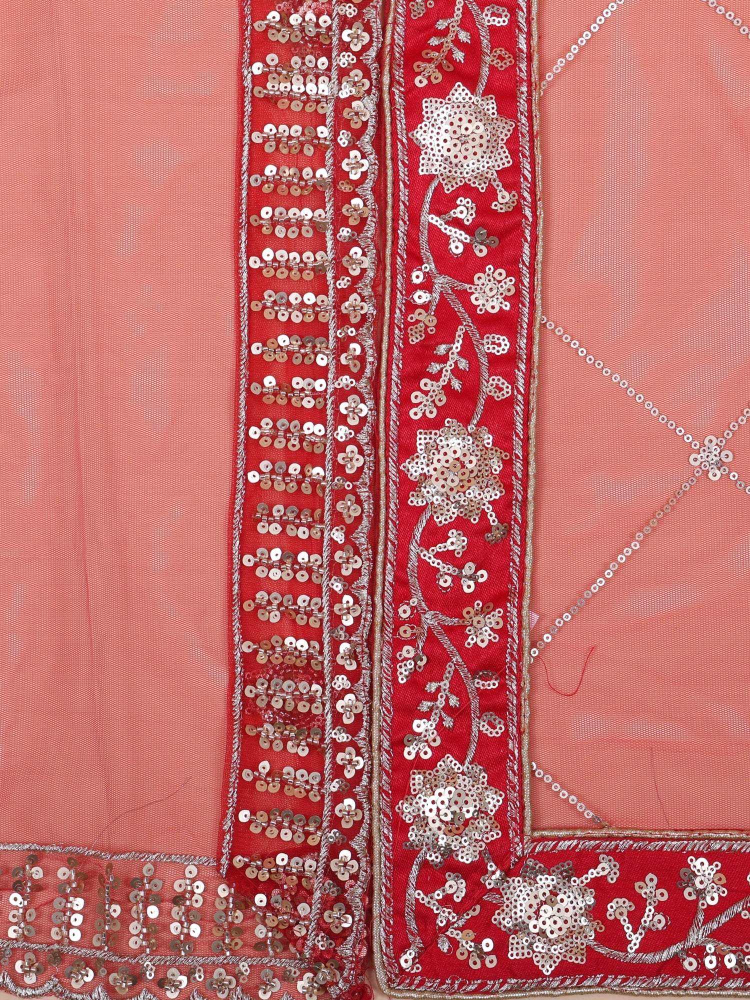 Red Vowsilk Elegance Lehenga With Signature Jarkan Accents