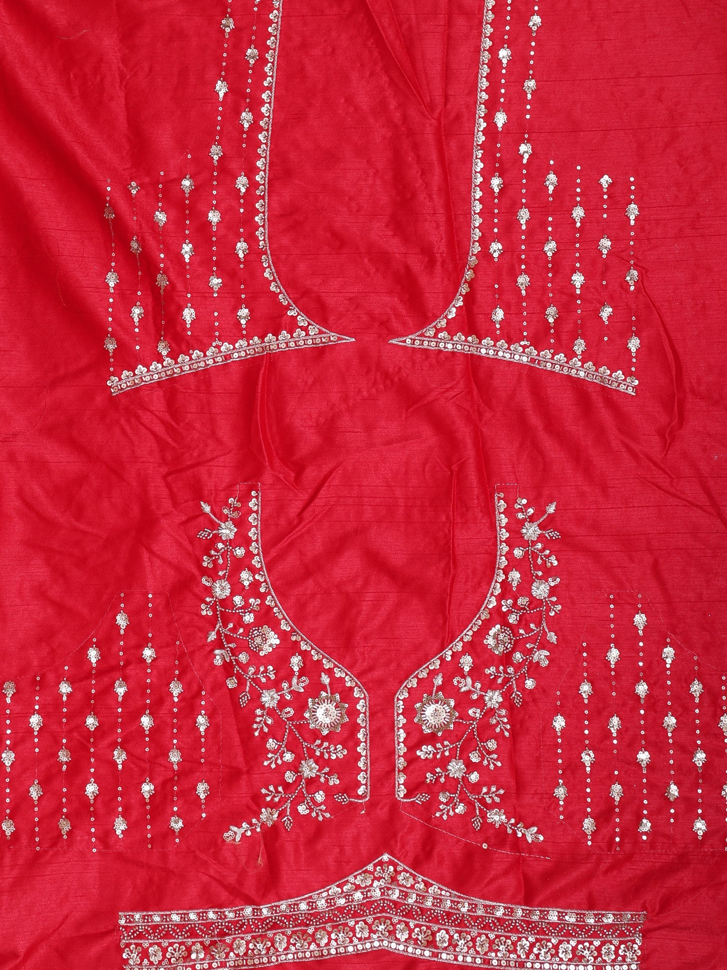 Red Mahotsav Silk Lehenga With Signature Bridal Hand Embellishments