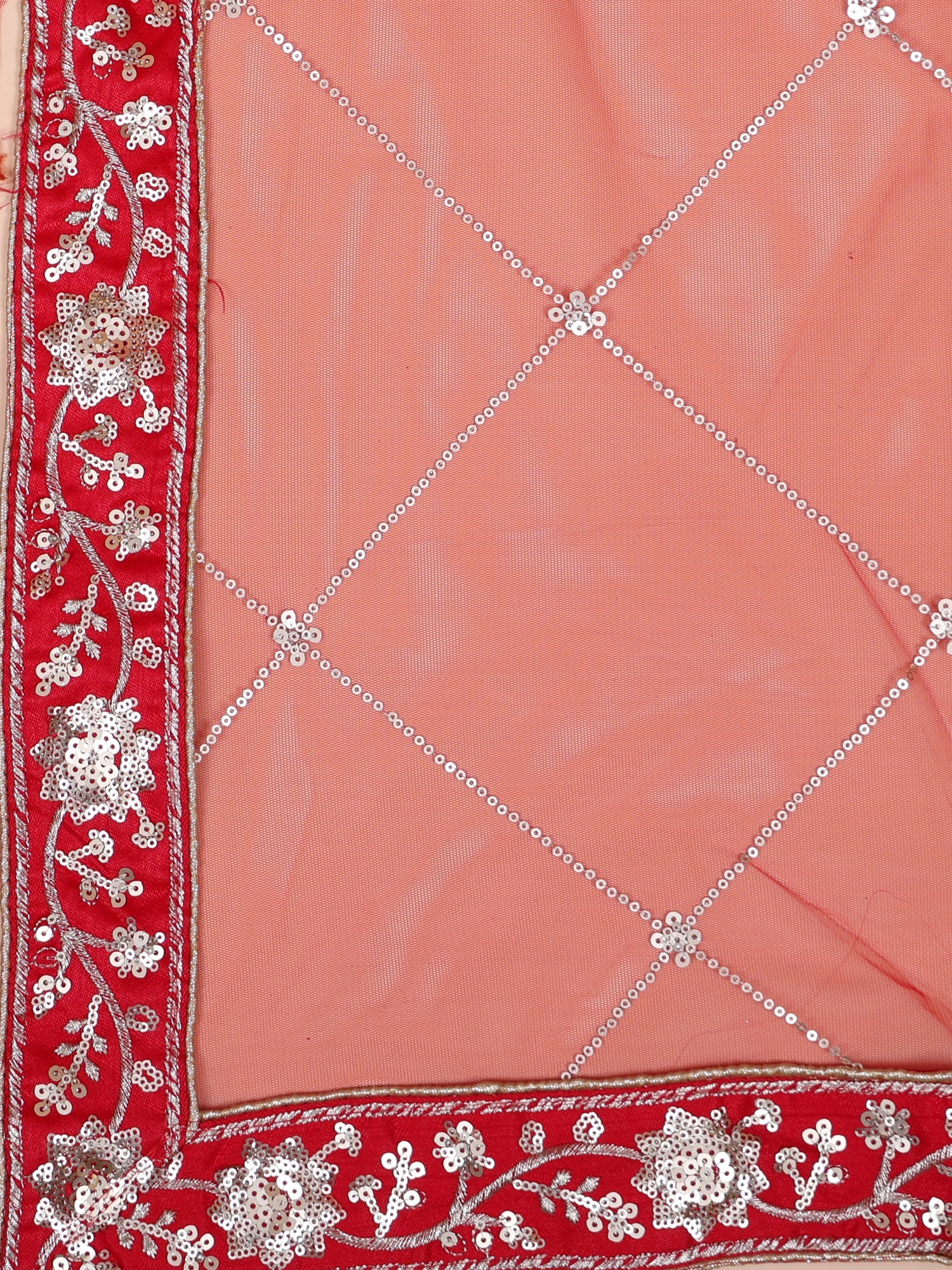 Red Mahotsav Silk Lehenga With Signature Bridal Hand Embellishments