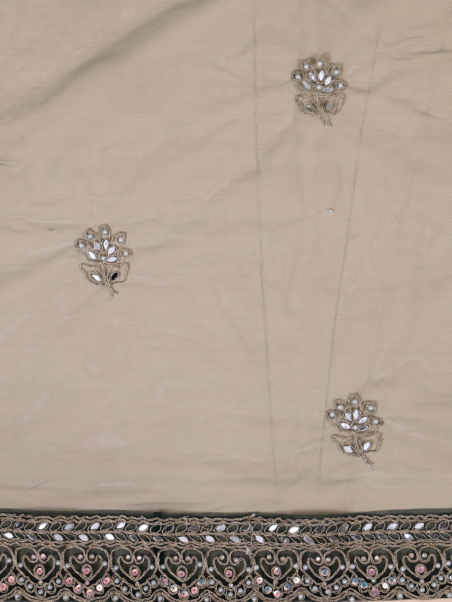 Dark Green Royalflare Net Lehenga With Signature Mirror Sparkle