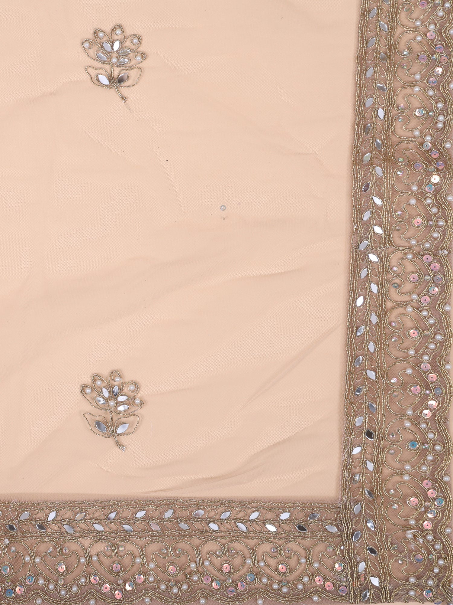 Desert Mirage Net Lehenga With Sequins &amp; Mirror Embroidery