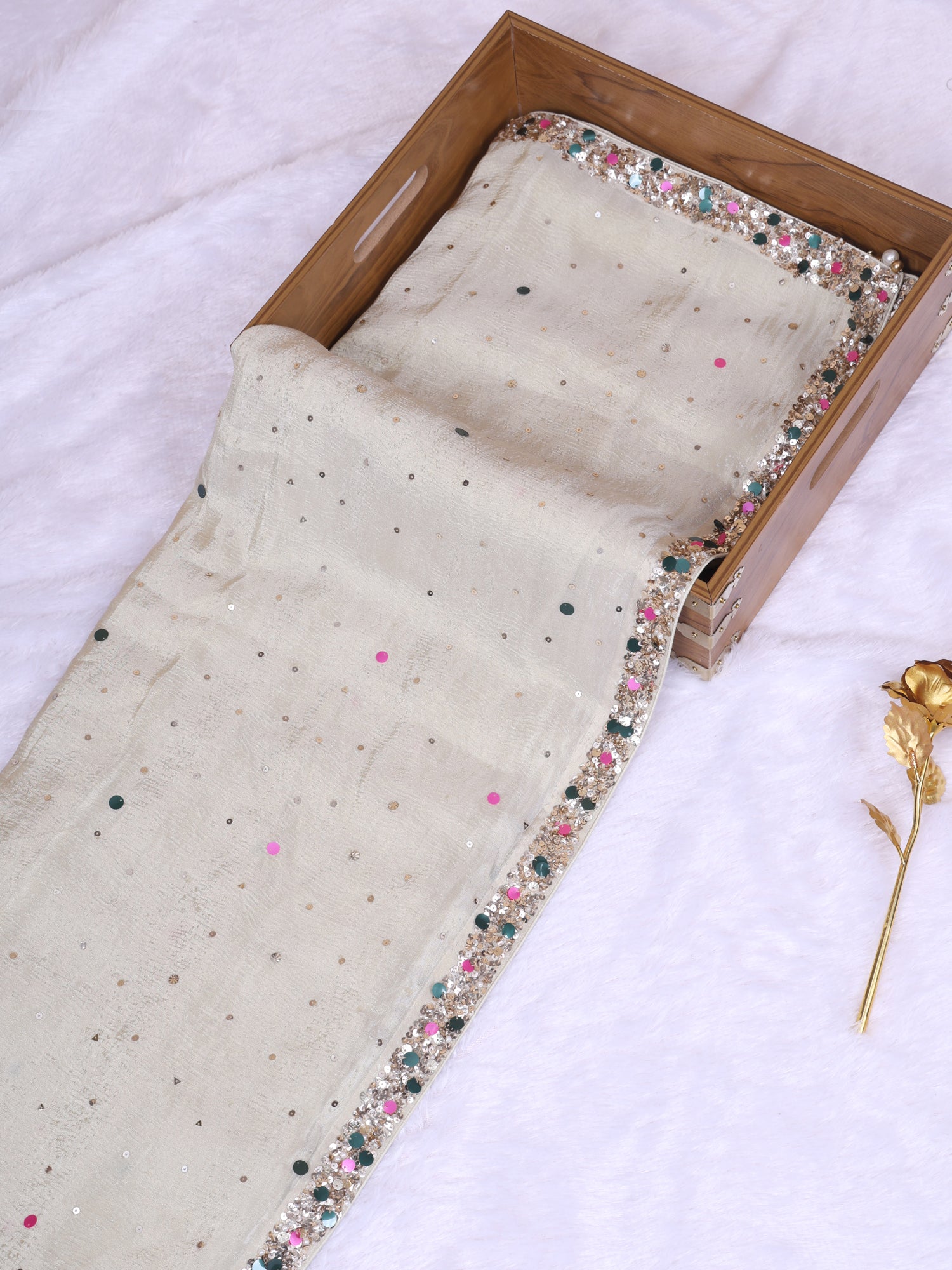 Multi Colour Luminous Grace Sequin Saree