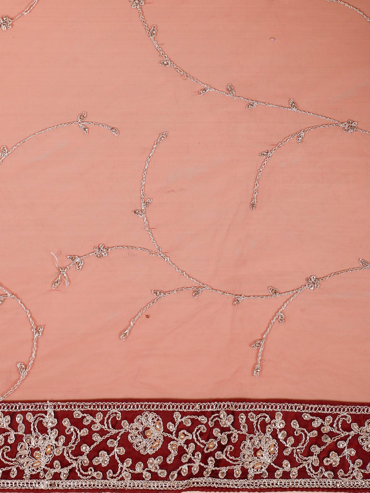 Maroon-Cream Nazakat-e-Dulhan Bridal Peplum