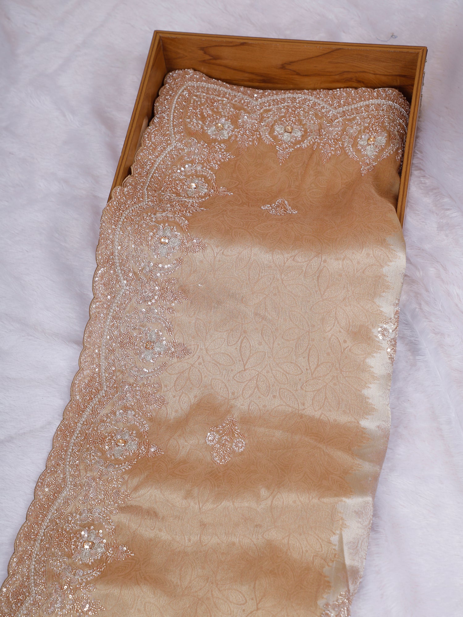 Gold Luxe Aura Diamond Handwork Sequins Shimmer Silk Saree- 2 Amazing Colors