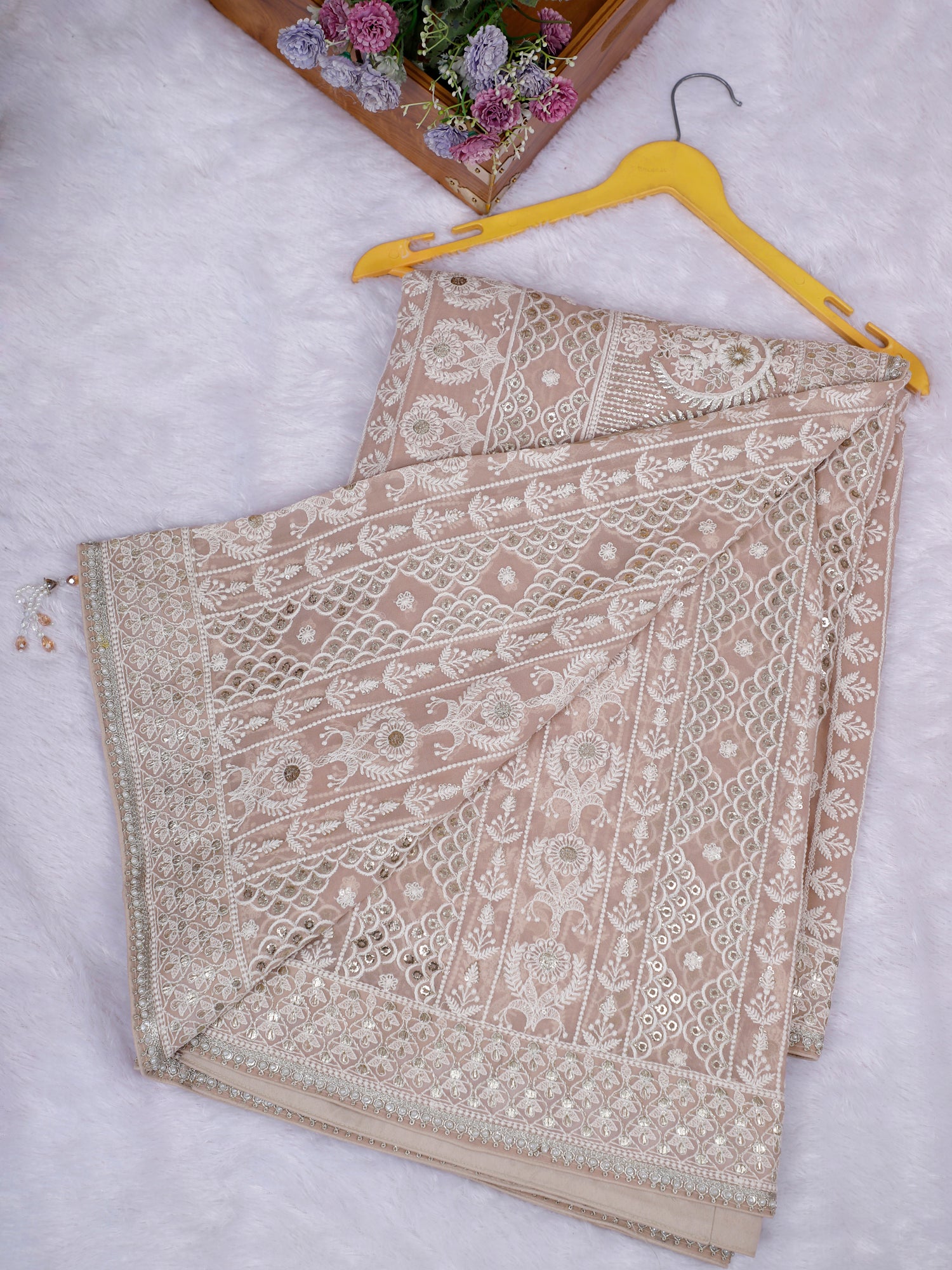 Blush Sand Zardosi Royale Saree - 2 Beautiful color