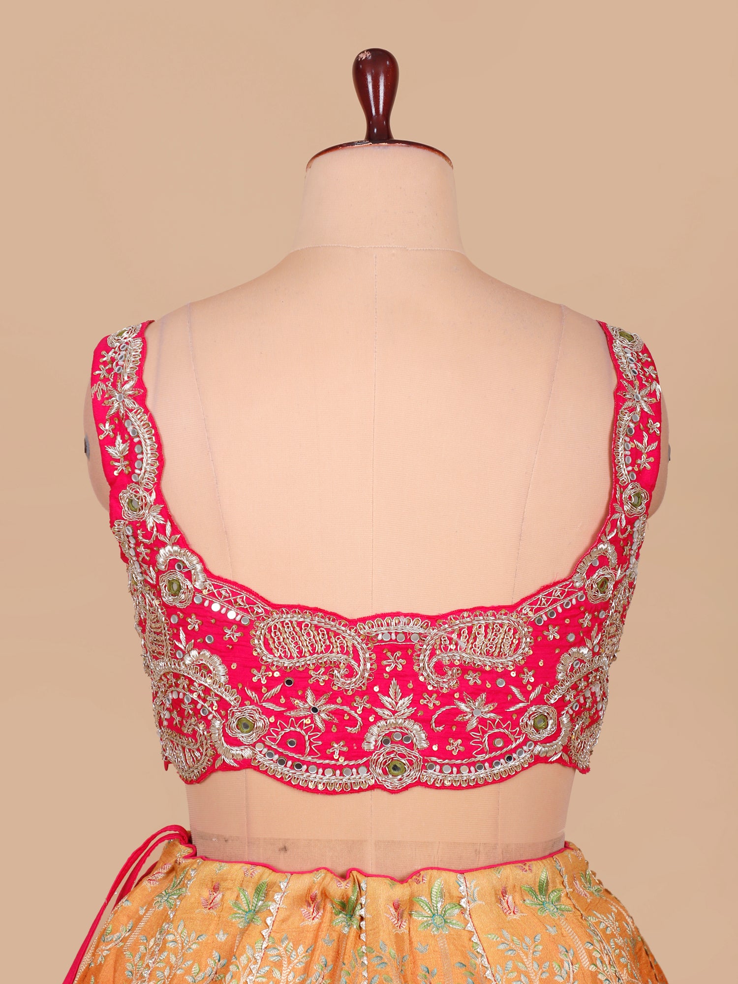PDP Inspired Noor Prism Mirror Embroidered Silk Lehenga