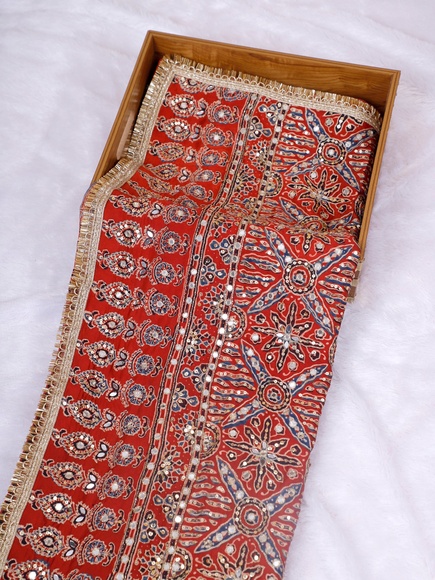 Ruh-e-Laal Celestia Crystal Couture Saree