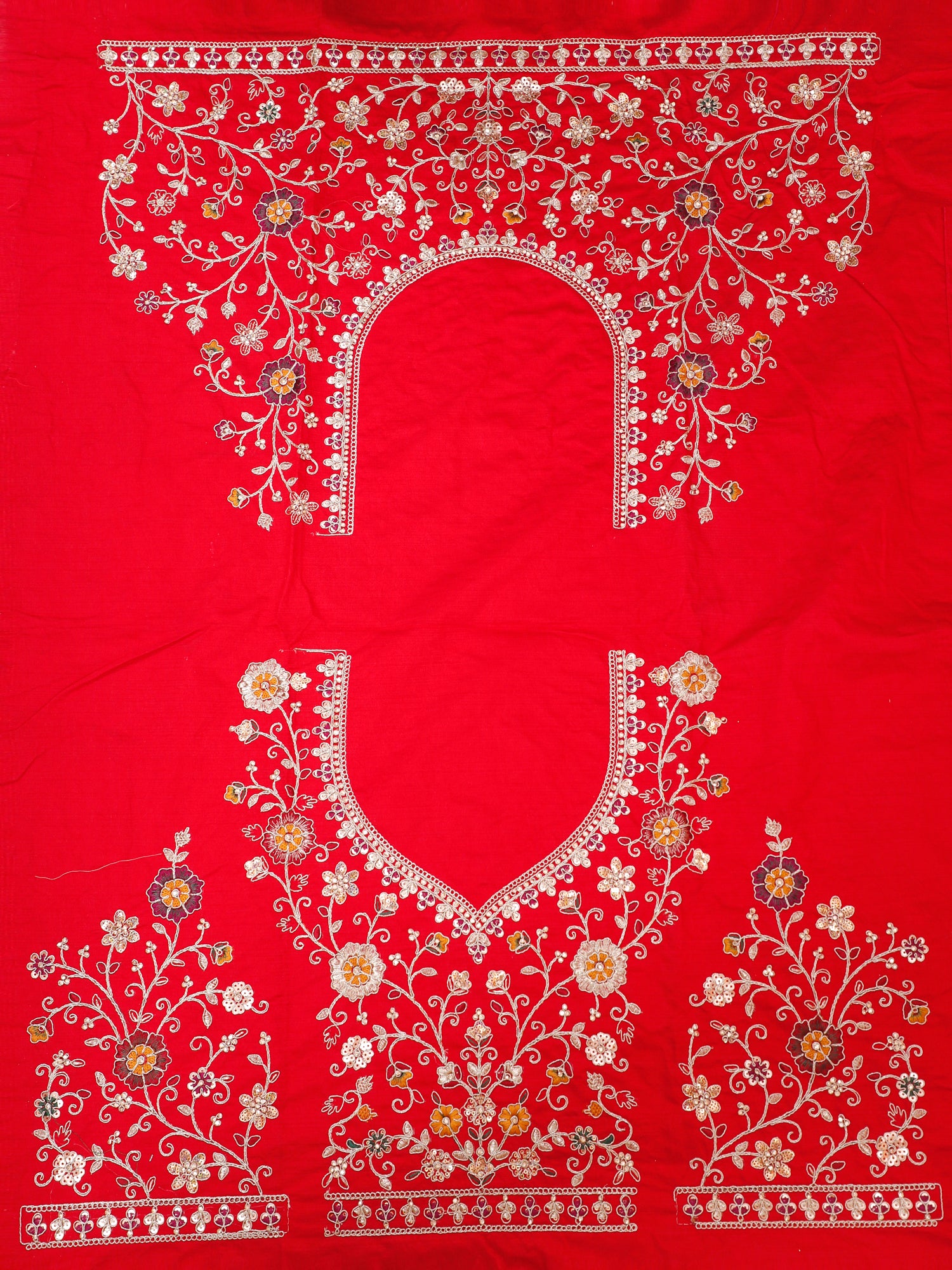 Red Aafreen Royale Silk Bridal Lehenga