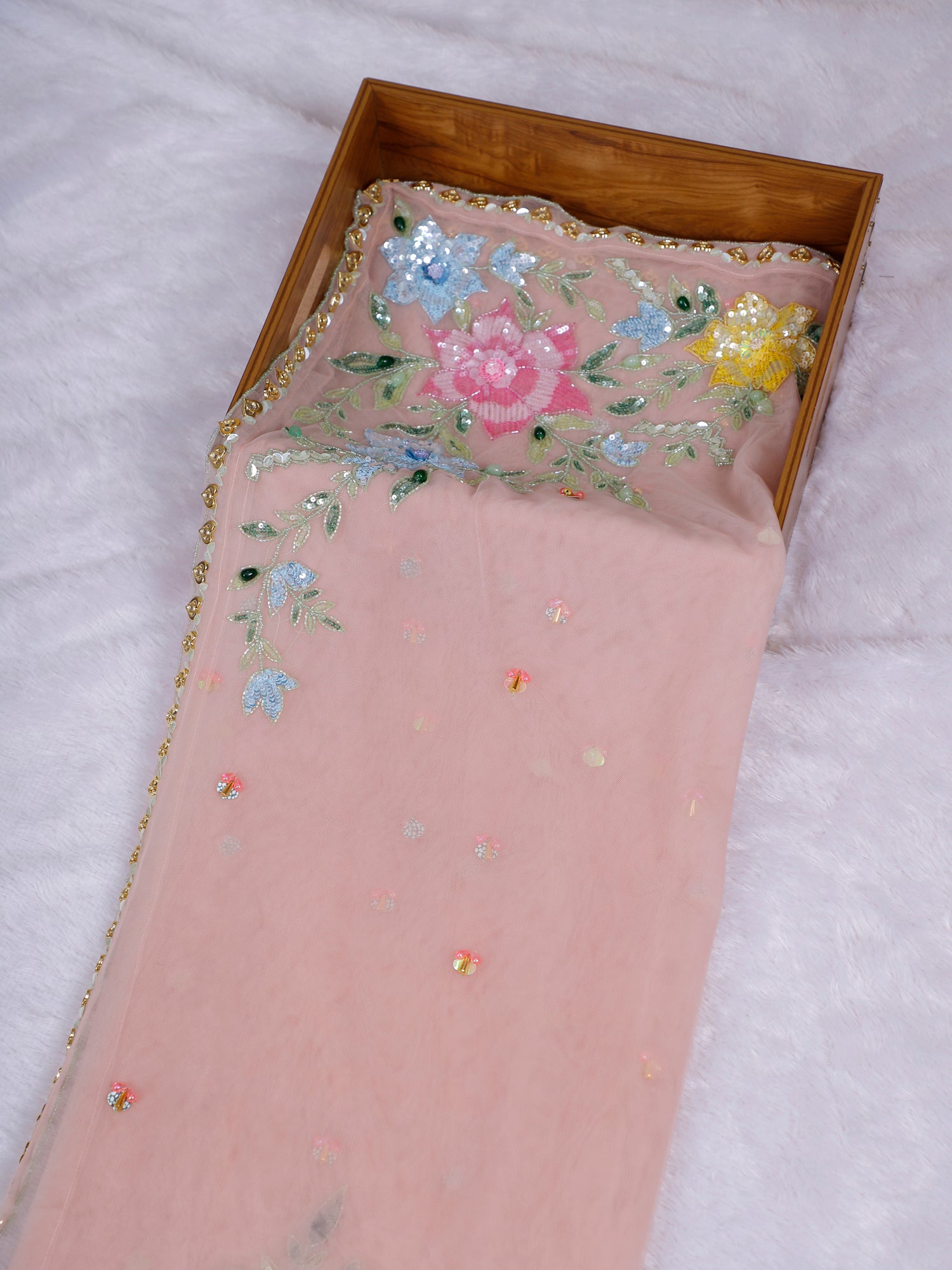 Rangrez Sheesha Moti Stone Saree