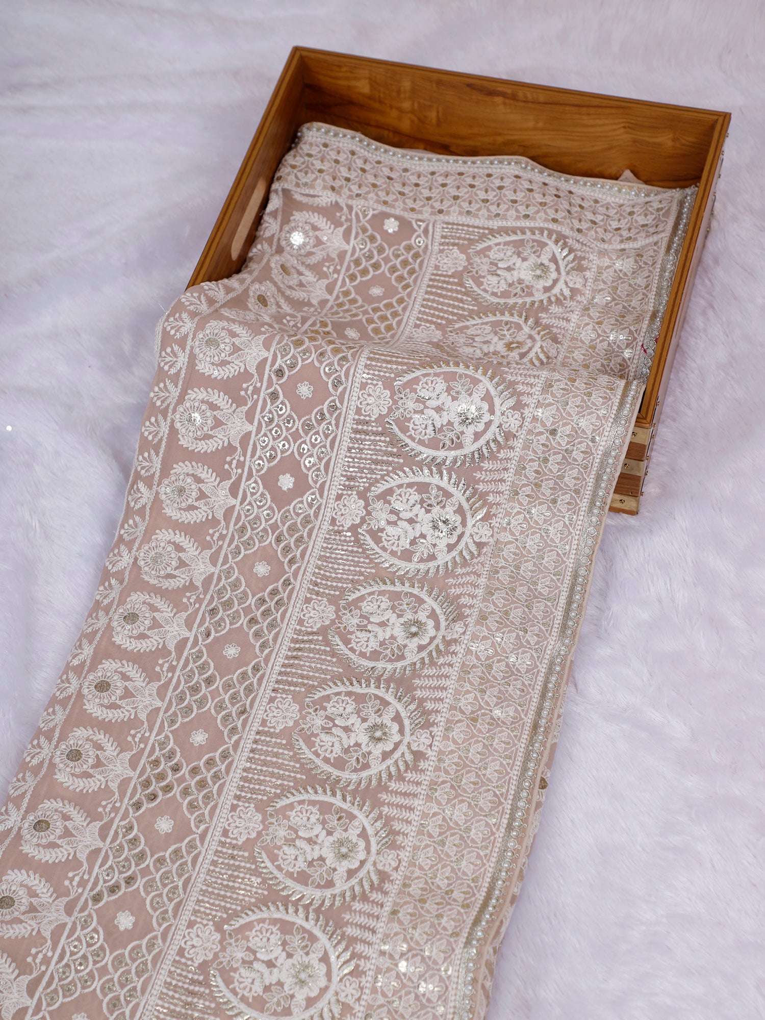 Blush Sand Zardosi Royale Saree - 2 Beautiful color