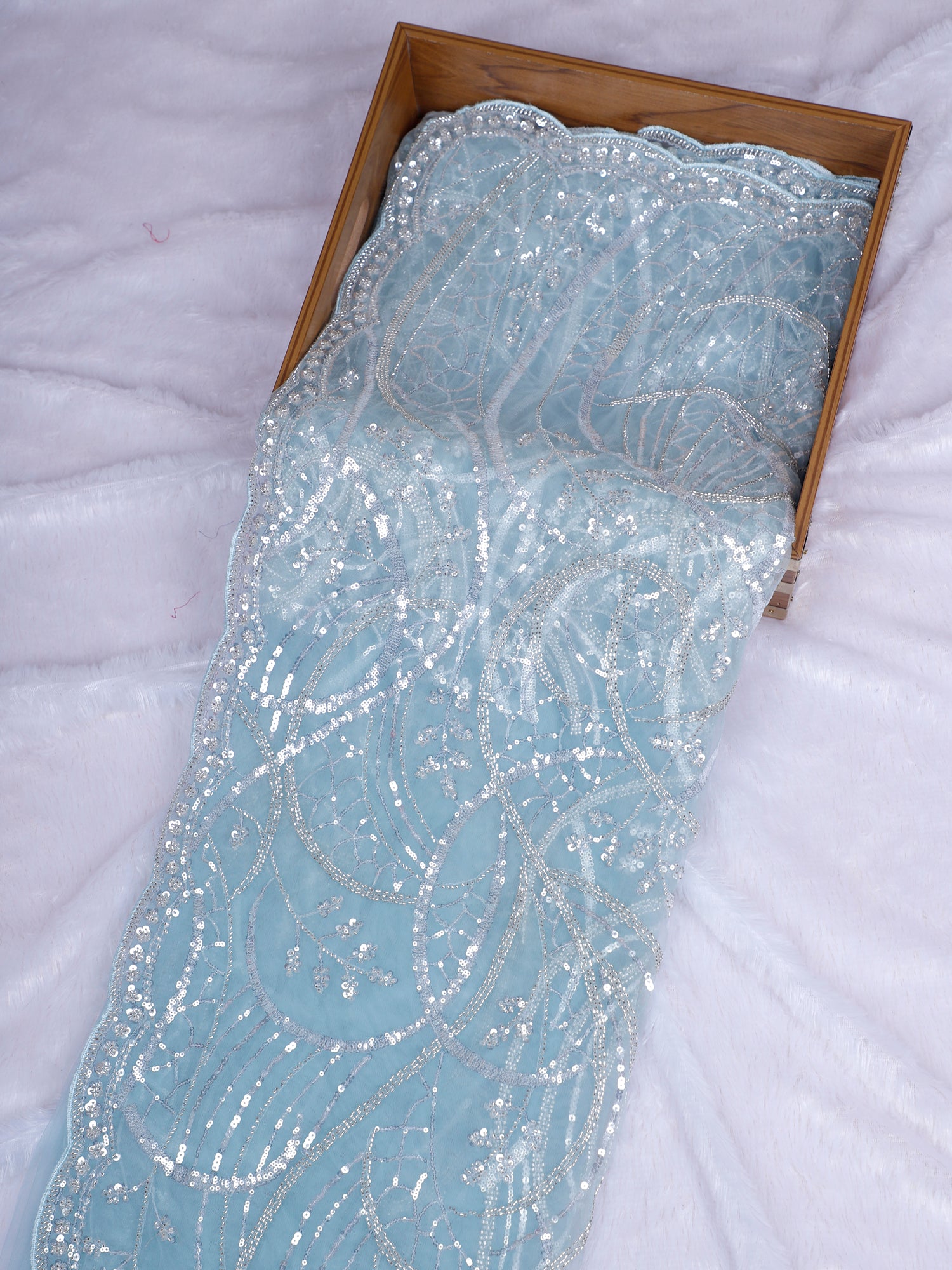 Sky Blue Mehfil-e-Bahar Designer Saree