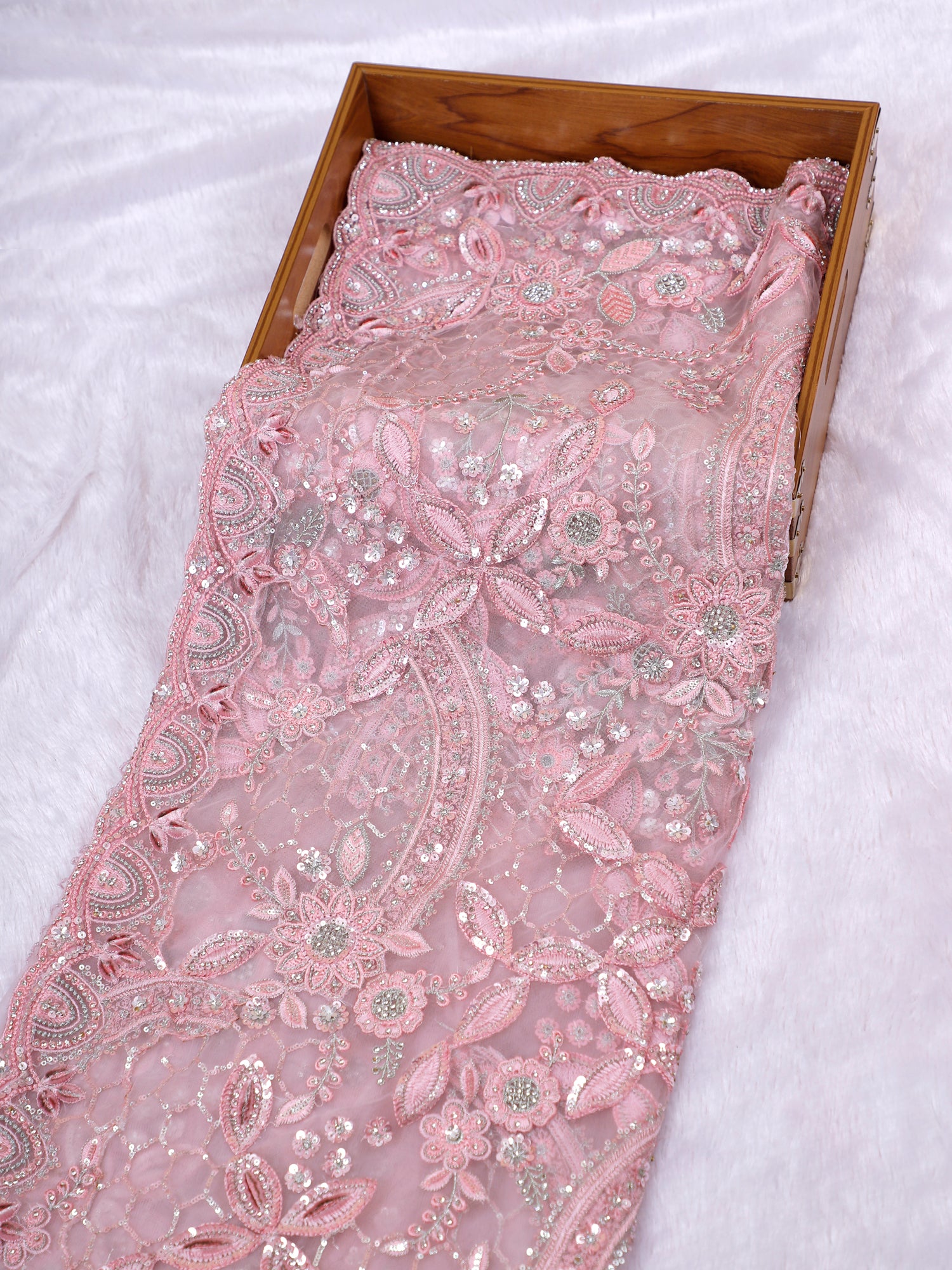 Pink Meherza Radiant Thread Saree