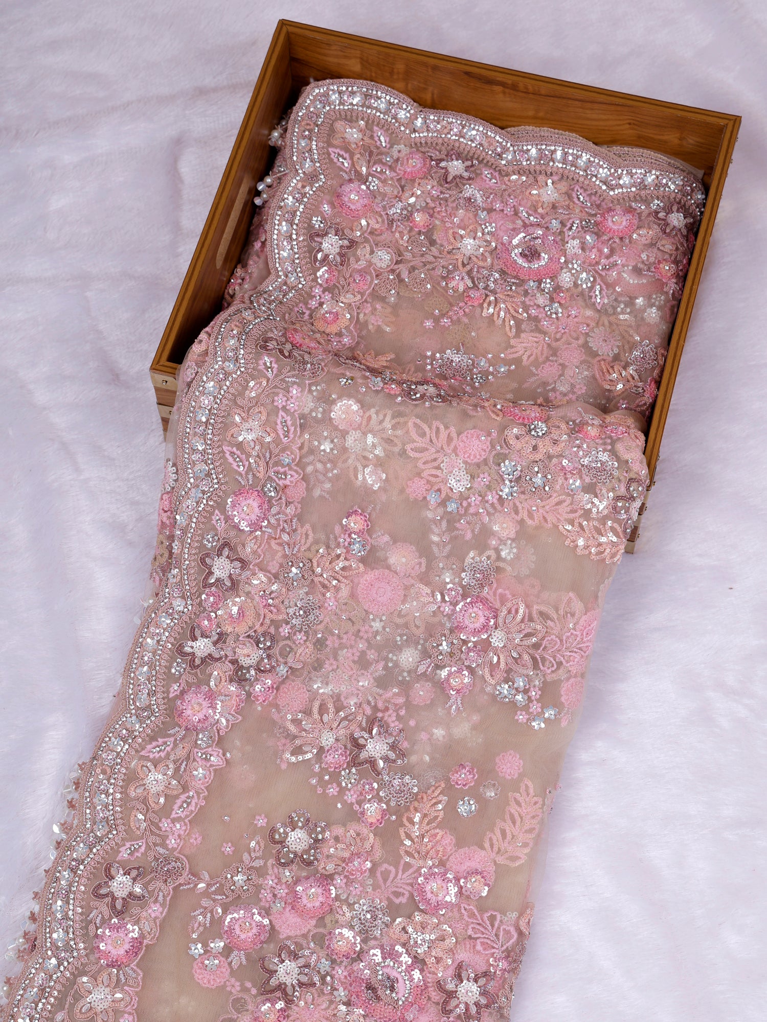 Diamond Dust Pink Designer Saree