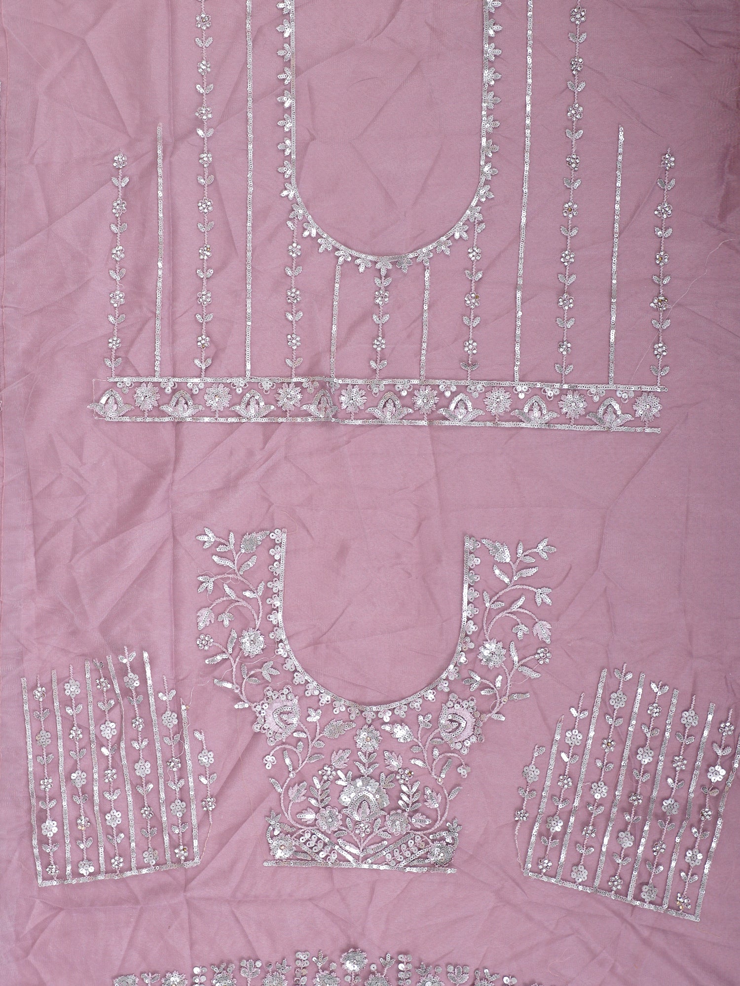 Lavender Meher-E-Ziya Sequin Handworked Net Lehenga