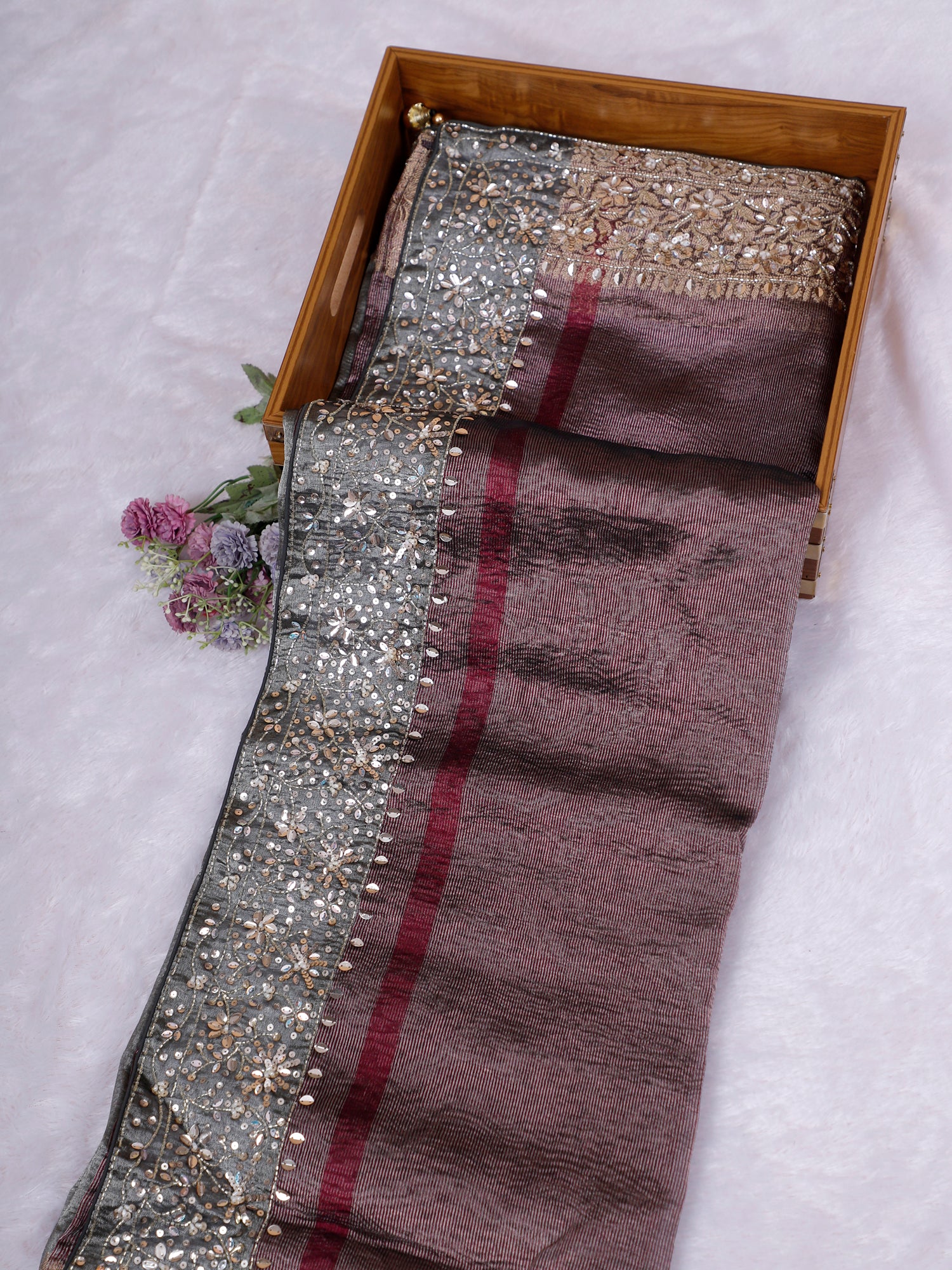 Multicolor Noorvastra Elite Silk Masterpiece Saree