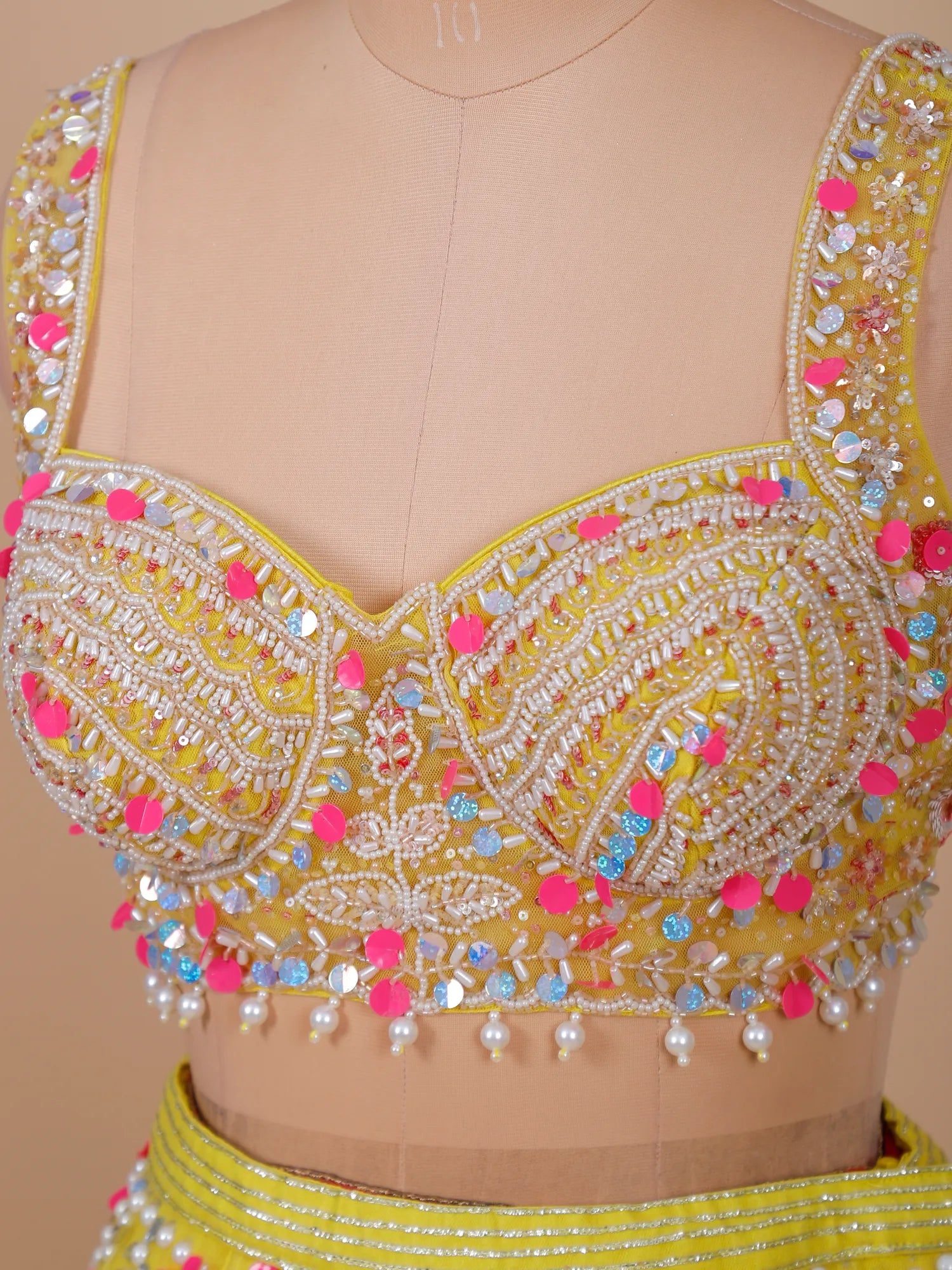 Sunehri Vibe Edit Yellow Net Signature Couture Lehenga