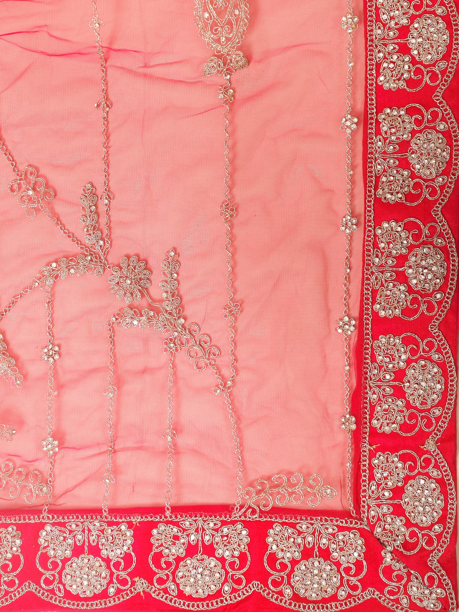 Rani Sultana Luxe Raw Silk Wedding Lehenga with Heavy Diamond Zarkan Embroidery