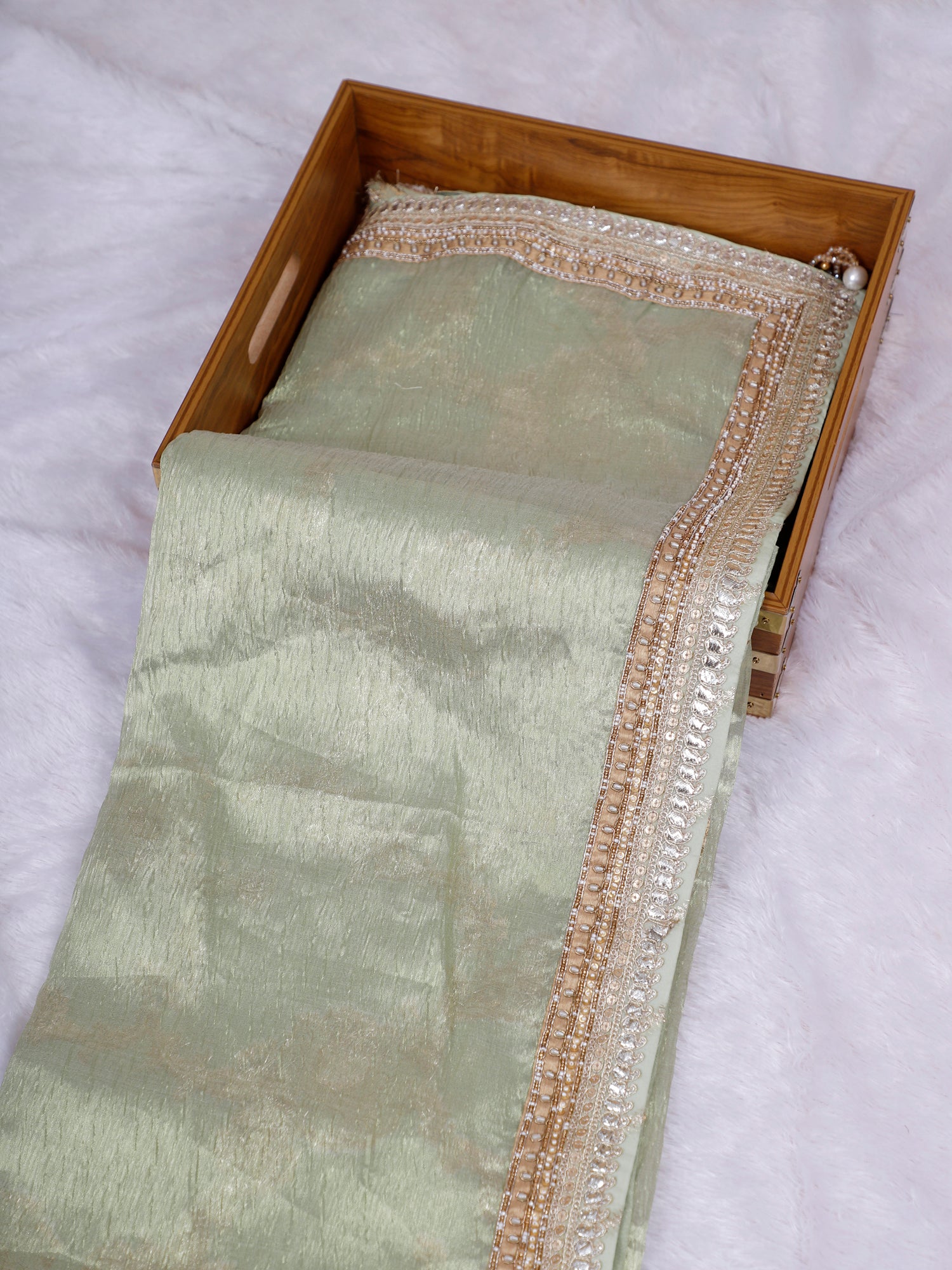 Dual Radiance Sequins Zardosi Luxe Saree