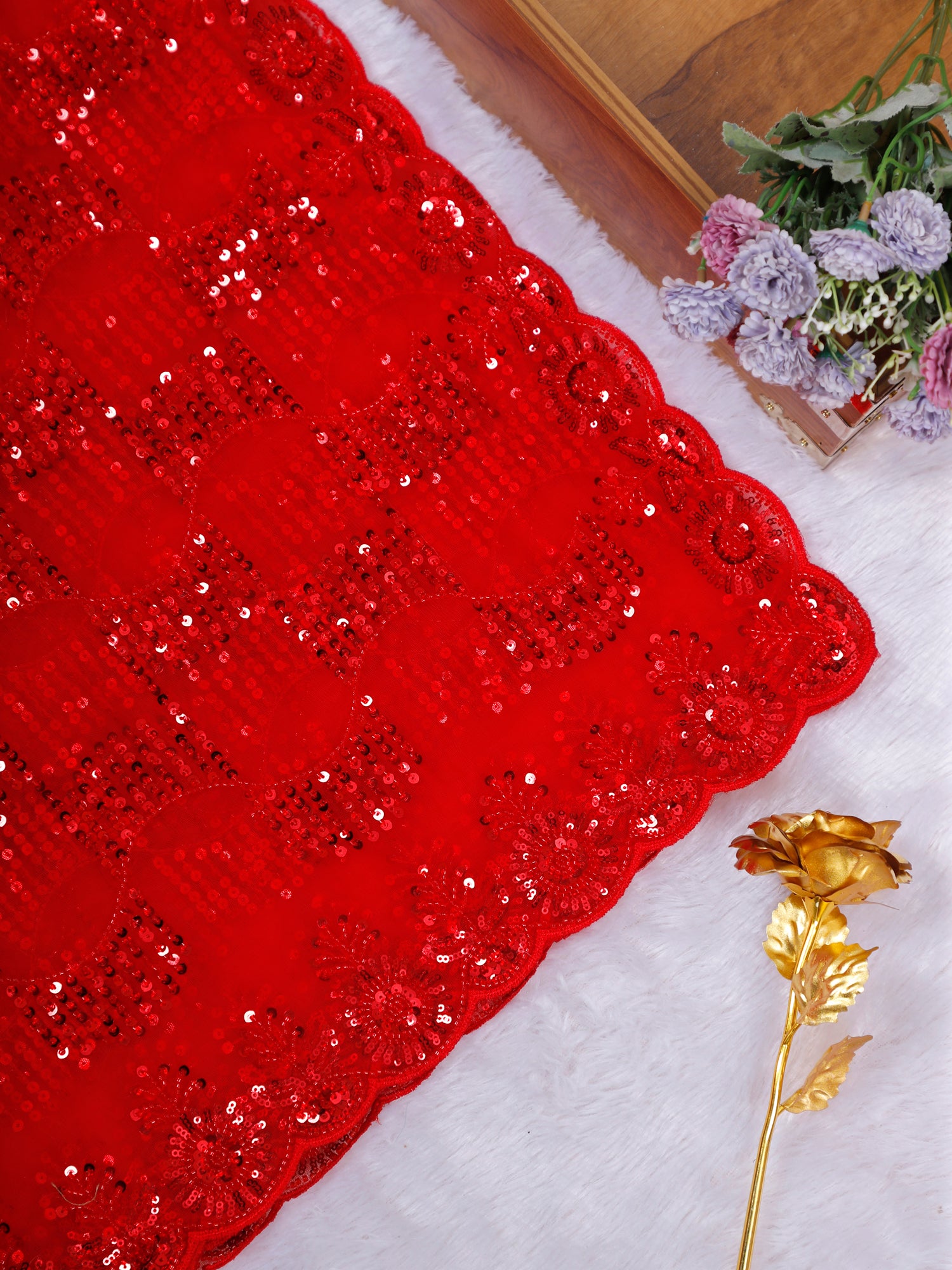 Luxe Stardust Embellished Net Saree- In 4 Amazing Colors