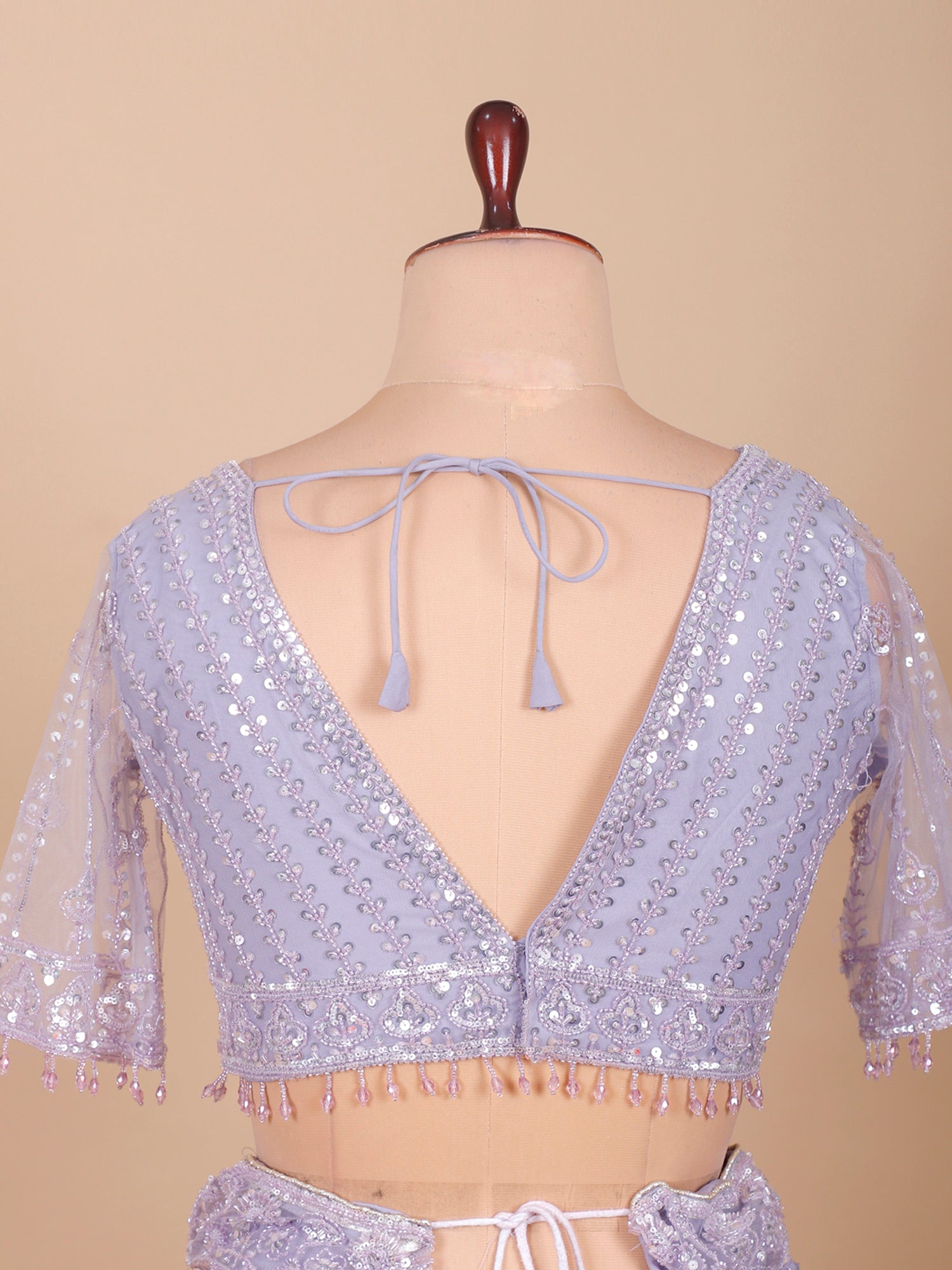 Lavender Seraphina Luxe Lehenga With Beads Sequins Work