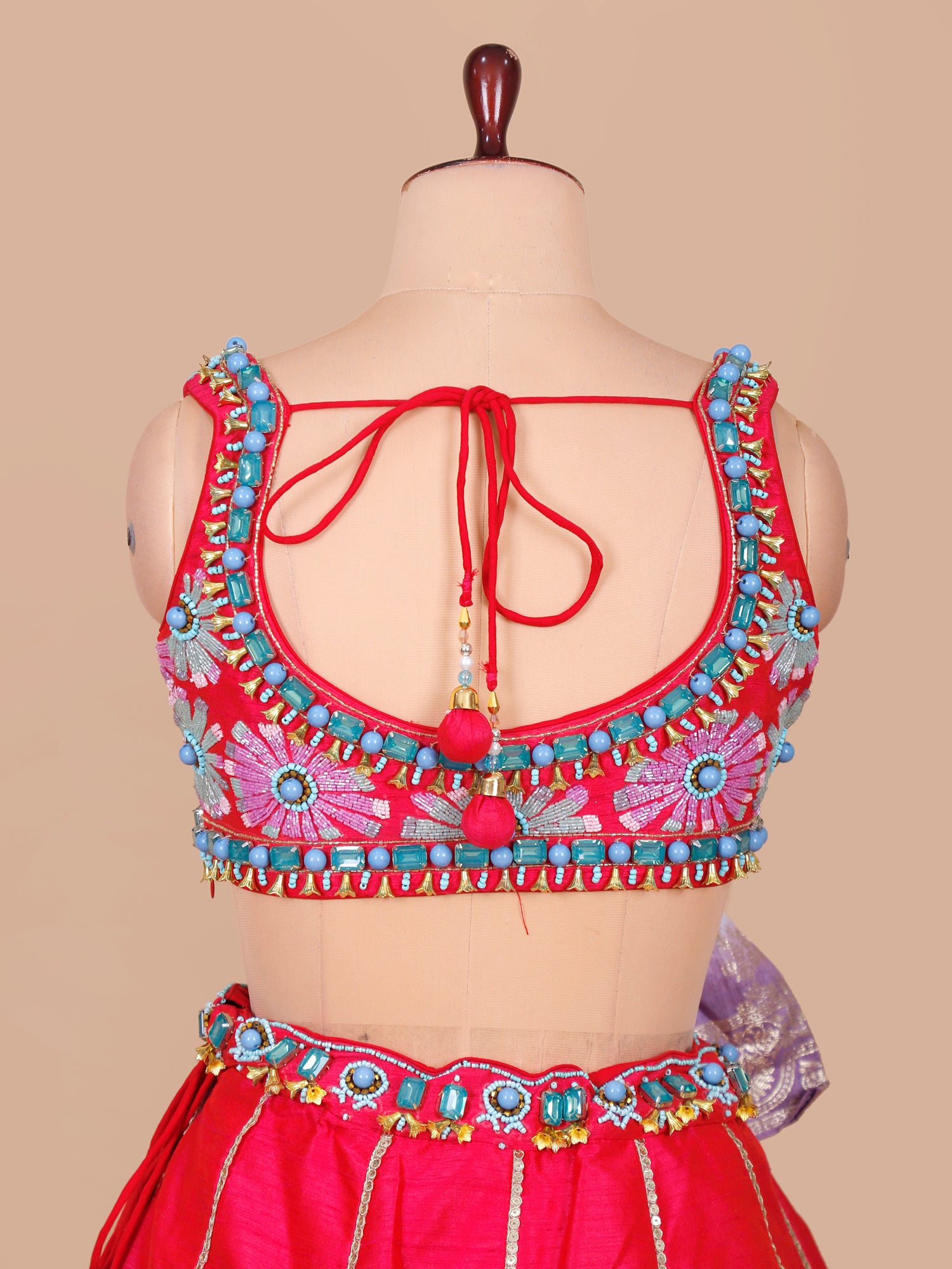 Noor-E-Gul PDP Inspired Mirror Luxe Silk Lehenga