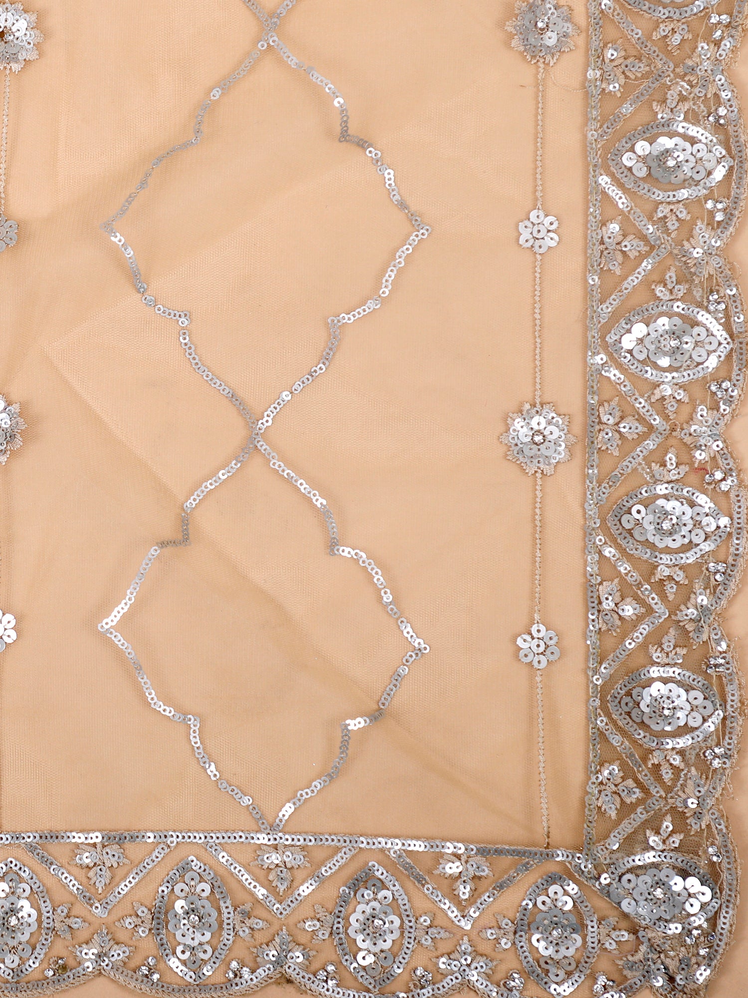 Lemon Radiance Sparkle Net Unstitched Lehenga With Sequins Work