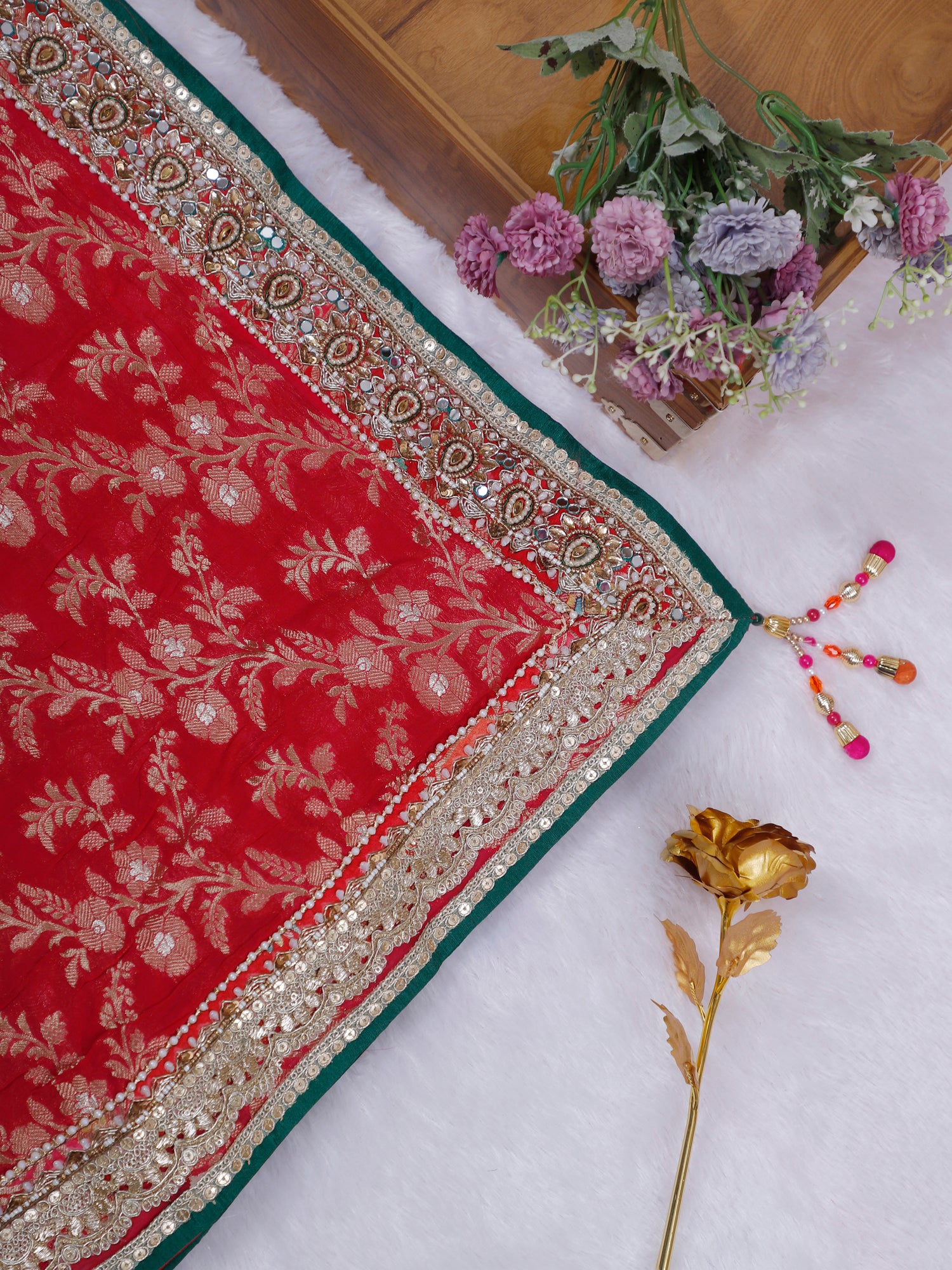 Rani Noor-e-Zareen Pashmina Saree