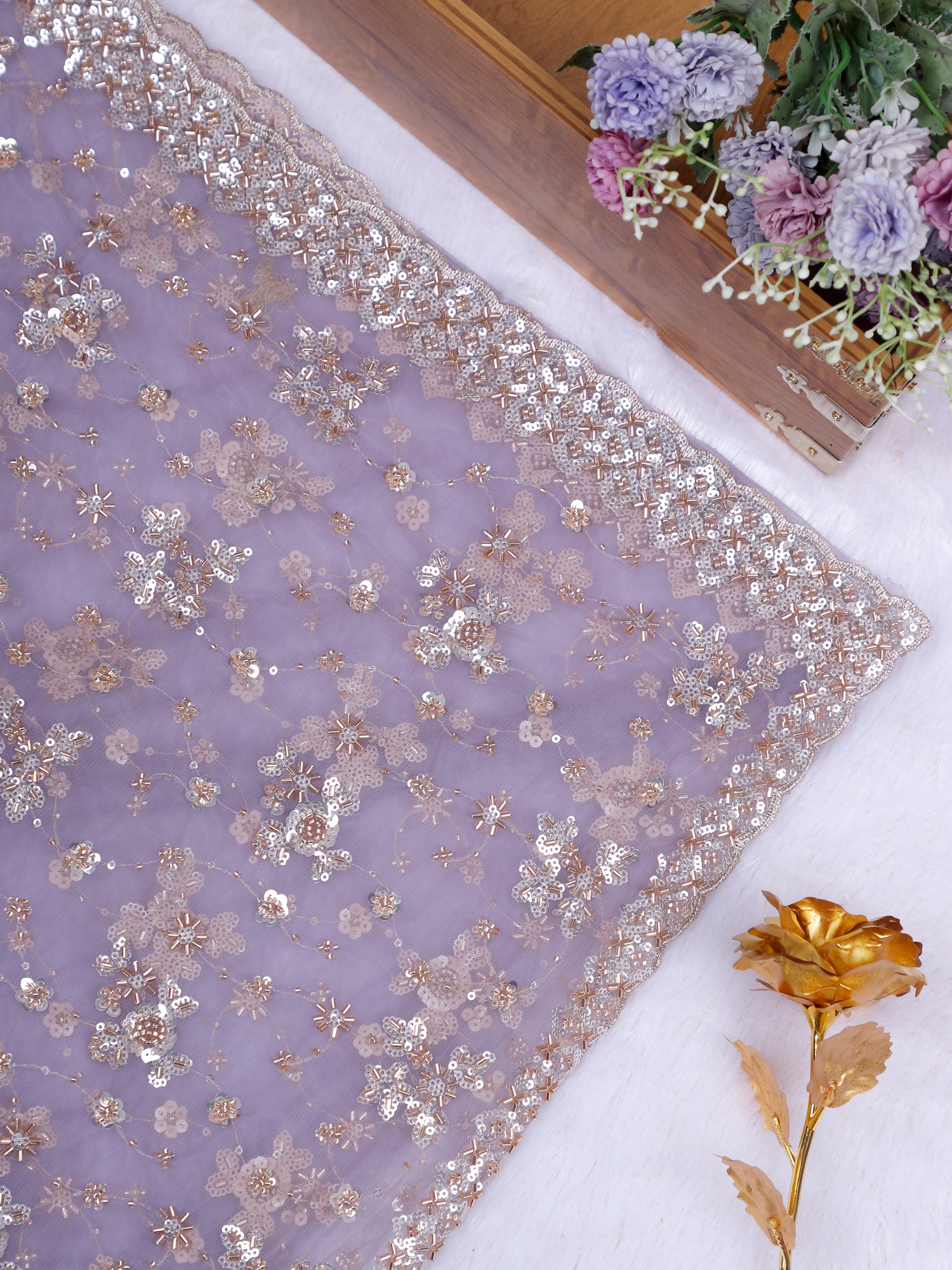 Lavender Meher Aura Couture Saree