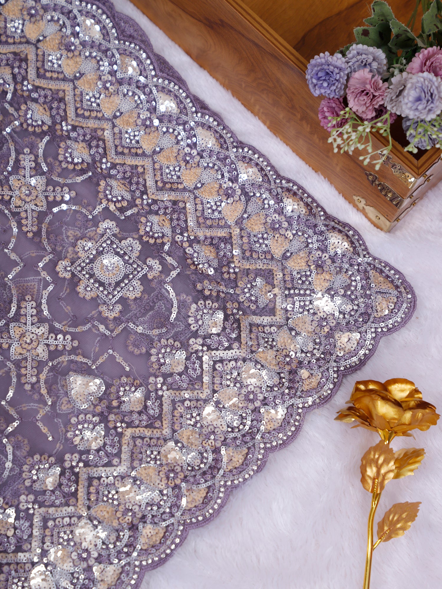 Nooraya Luxe Diamond Net Saree (Available in 5 Shades)