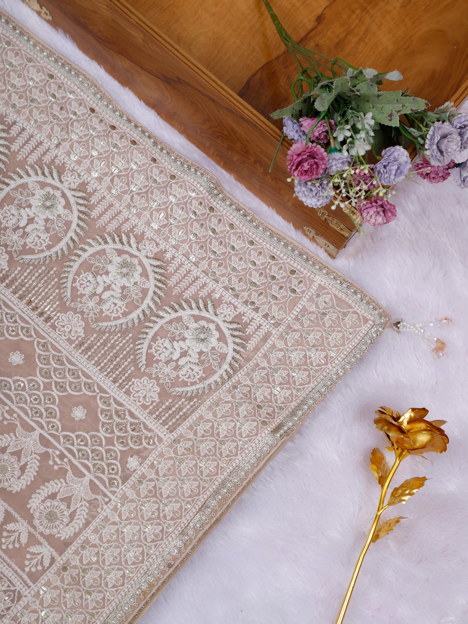Blush Sand Zardosi Royale Saree - 2 Beautiful color