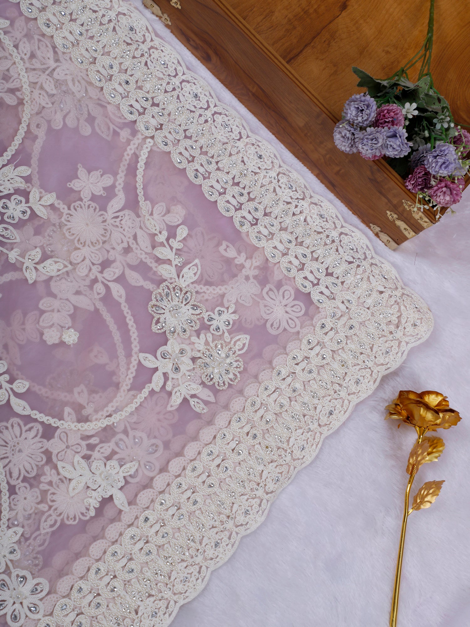 Lavender Zareen Diamond Luxe Saree