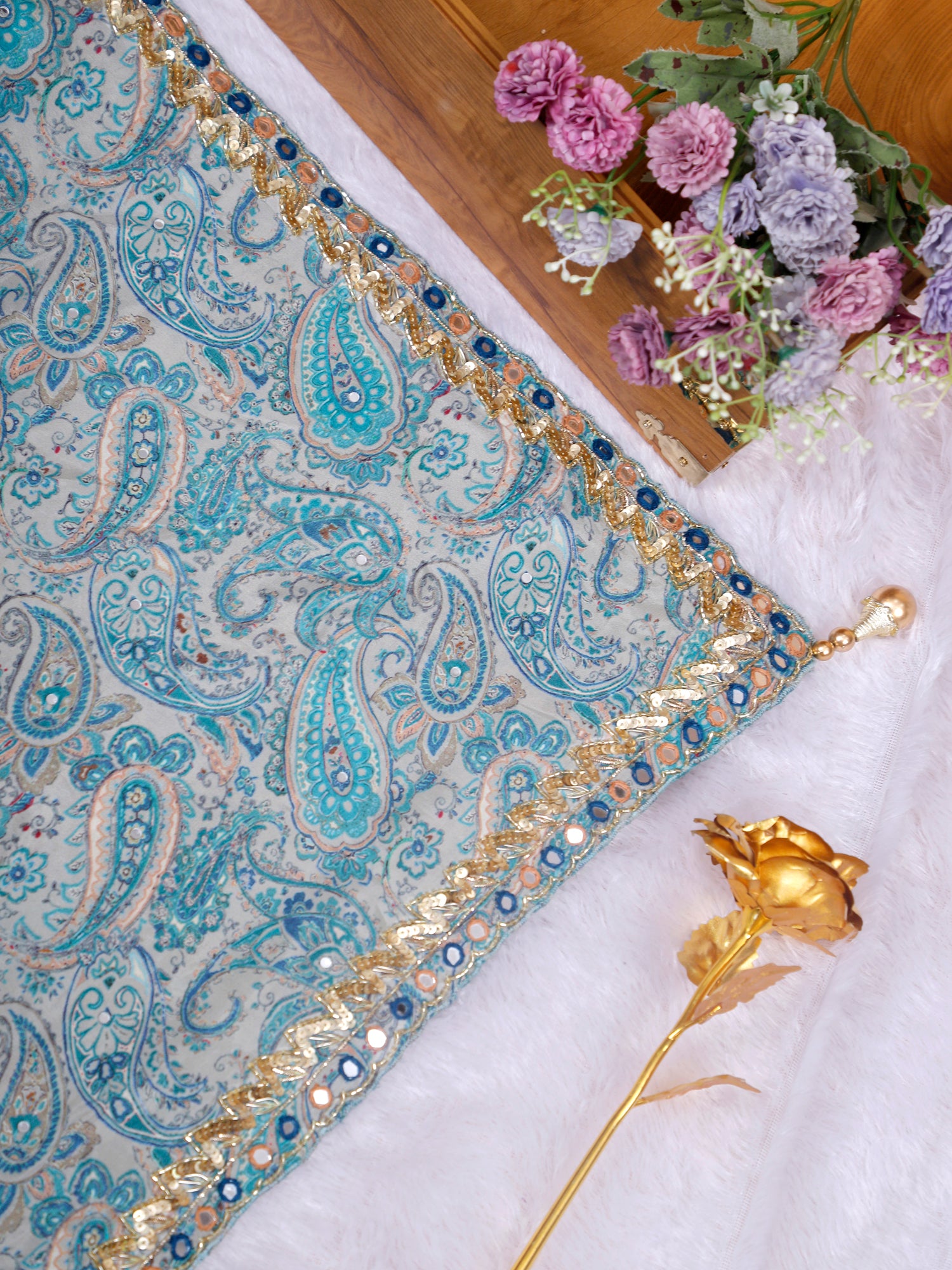 Aasmaira Noor Zardosi Chinon Saree