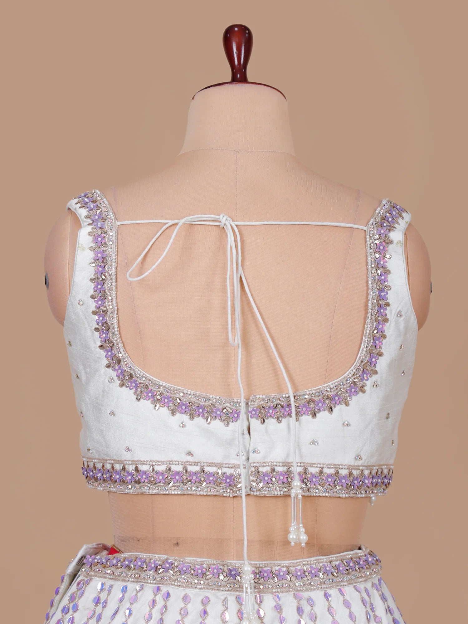 Vivid Couture Multi Raw Silk Lehenga with Sequin &amp; Aplique Composition