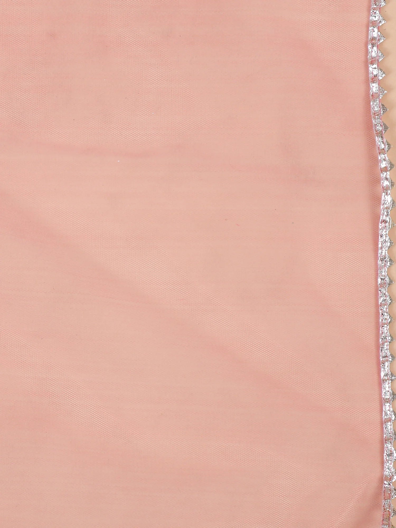 Roshana Pink Pearl Mirror Silk Lehenga