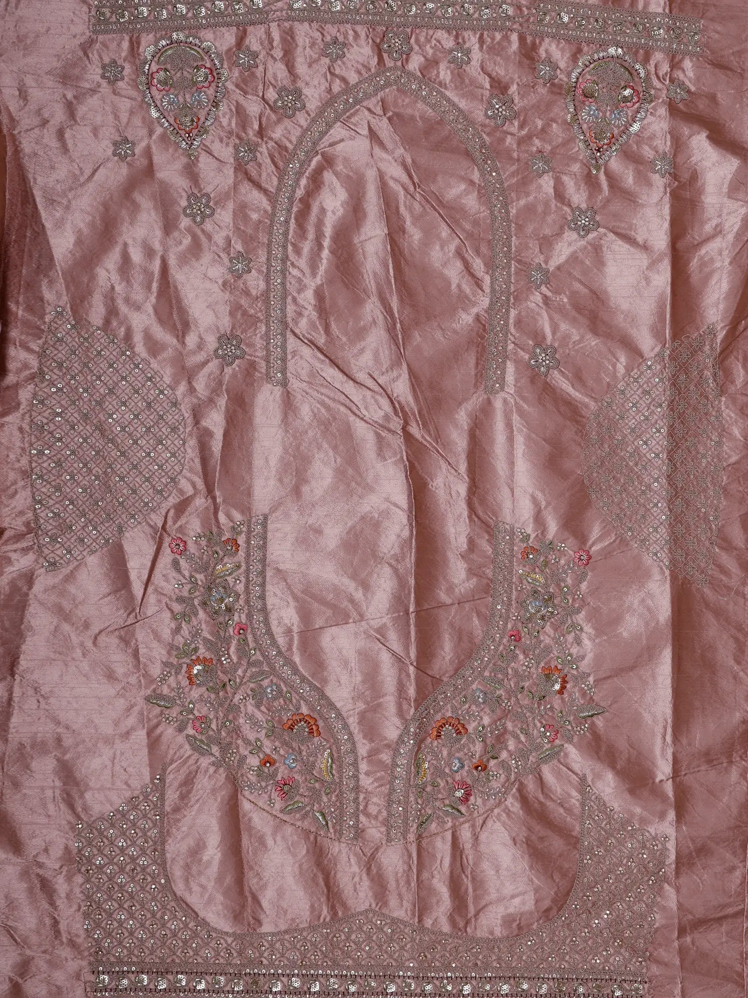 Buy Affordable Onion Pink Unstitched Silk Lehenga For Modern Wedding Celebrations