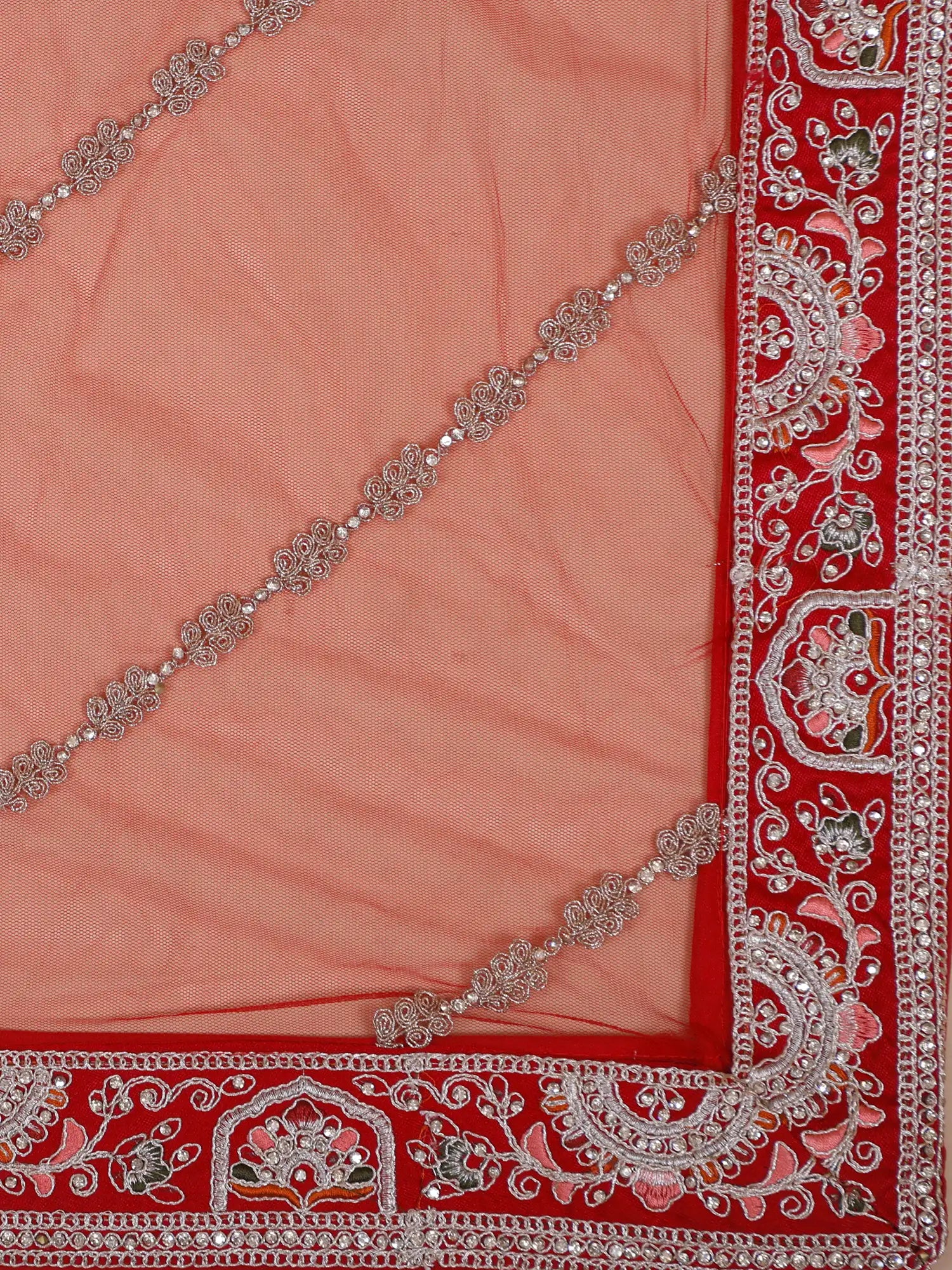 Buy Budget Friendly Red Silk Lehenga Online Heavy Diamond Work