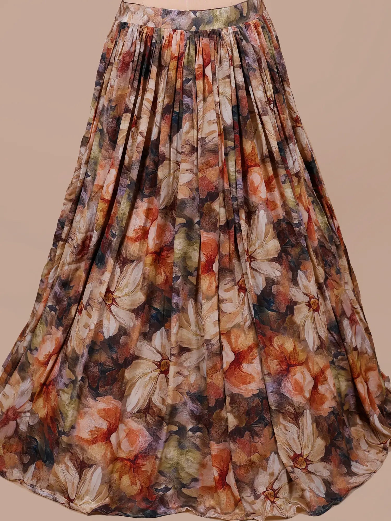 Luxury Party Wear Multi Color Crepe Silk Lehenga at Best Price