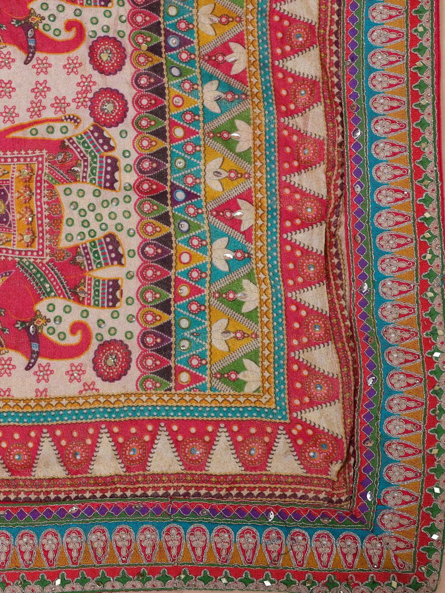 Buy Designer Multi Color Silk Lehenga Choli Online India