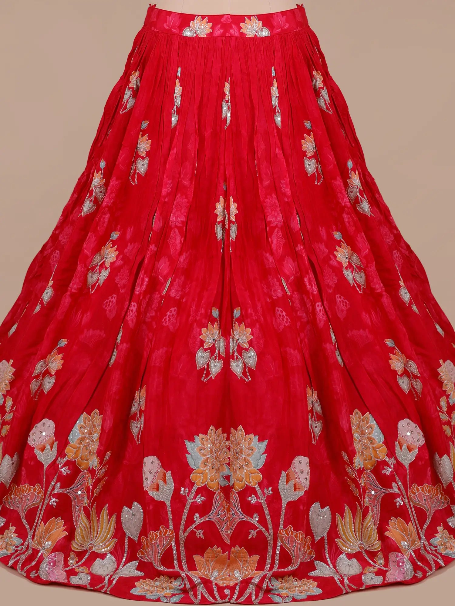 Rani Color Party Wear Crepe Silk Lehenga Diamond Design
