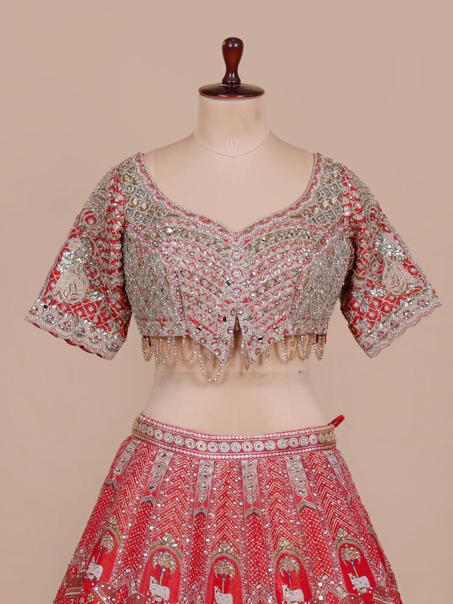 Royal Red Silk Lehenga With Premium Designer Work For Wedding Events