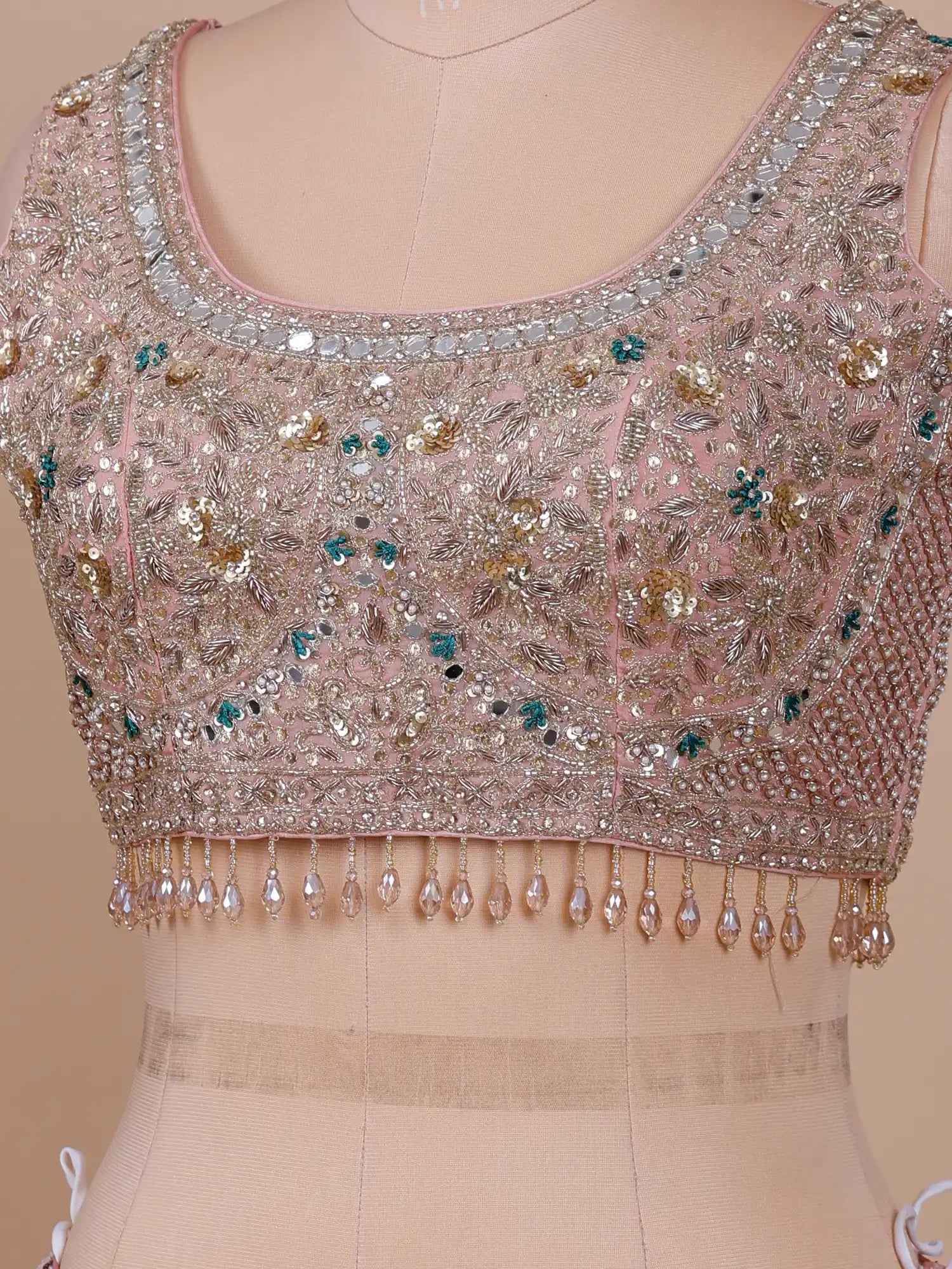 Trending Multi Floral Organza Lehenga Choli With Sequins Design