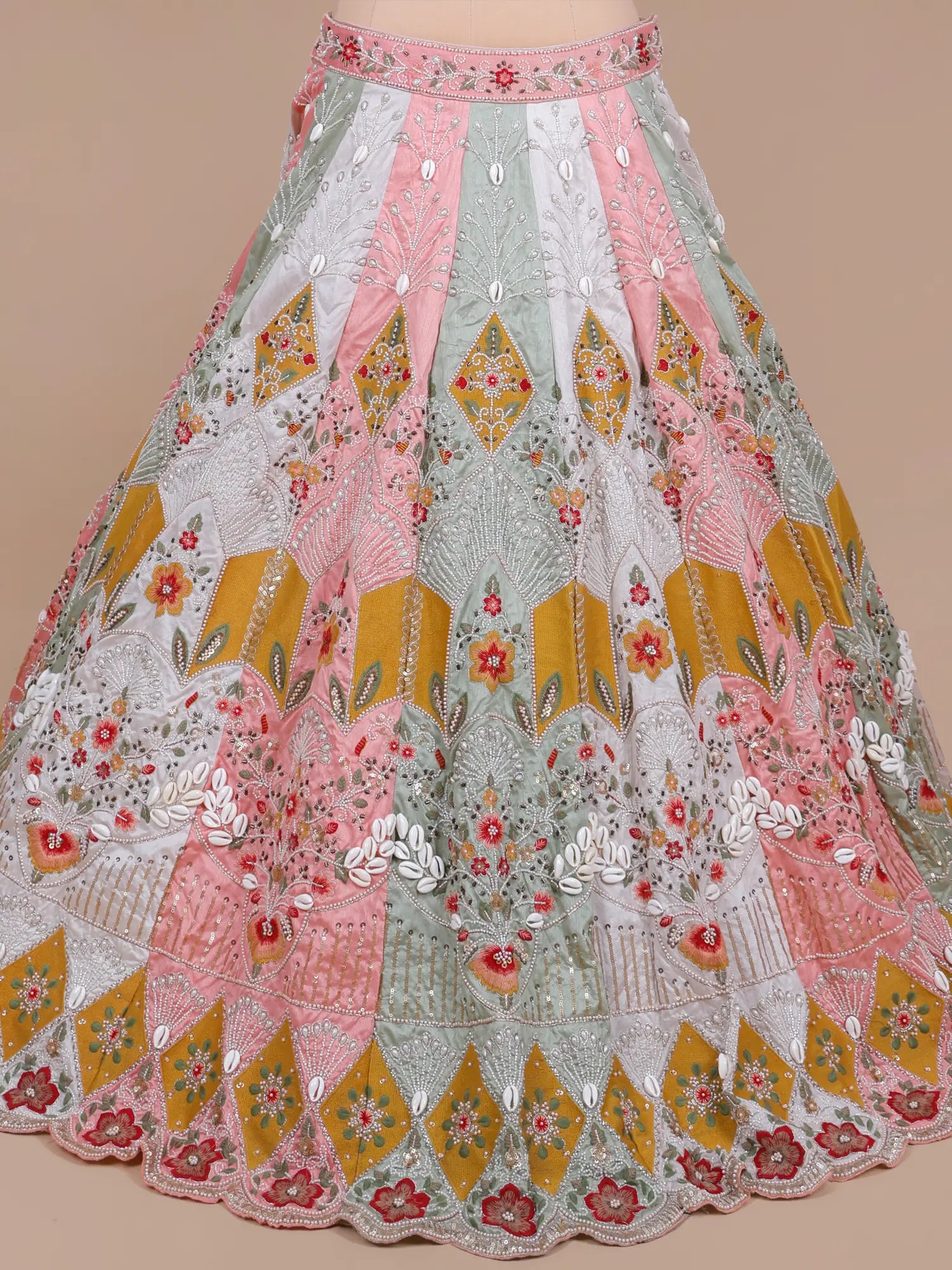 Buy Exclusive Multi Color Silk Lehenga With Luxury Designer Work For Special Occasions