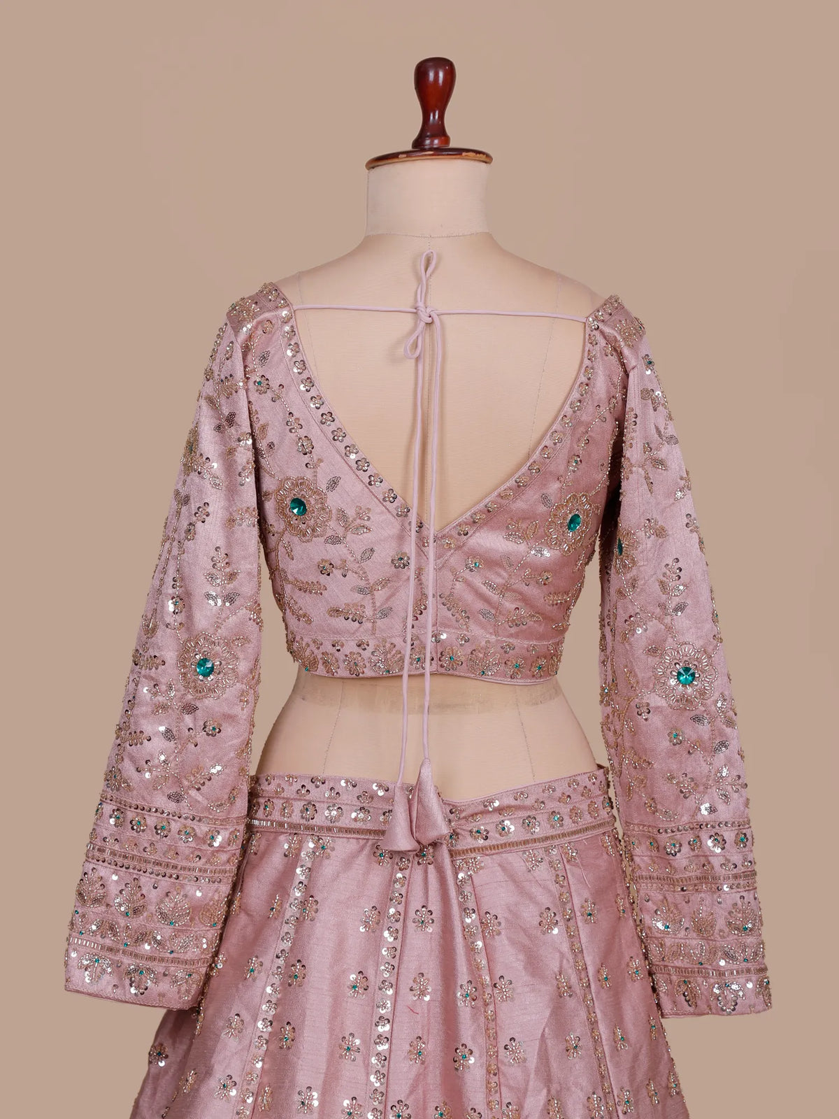 Buy Light Pink Silk Designer Lehenga Choli With Beads And Stone Detailing