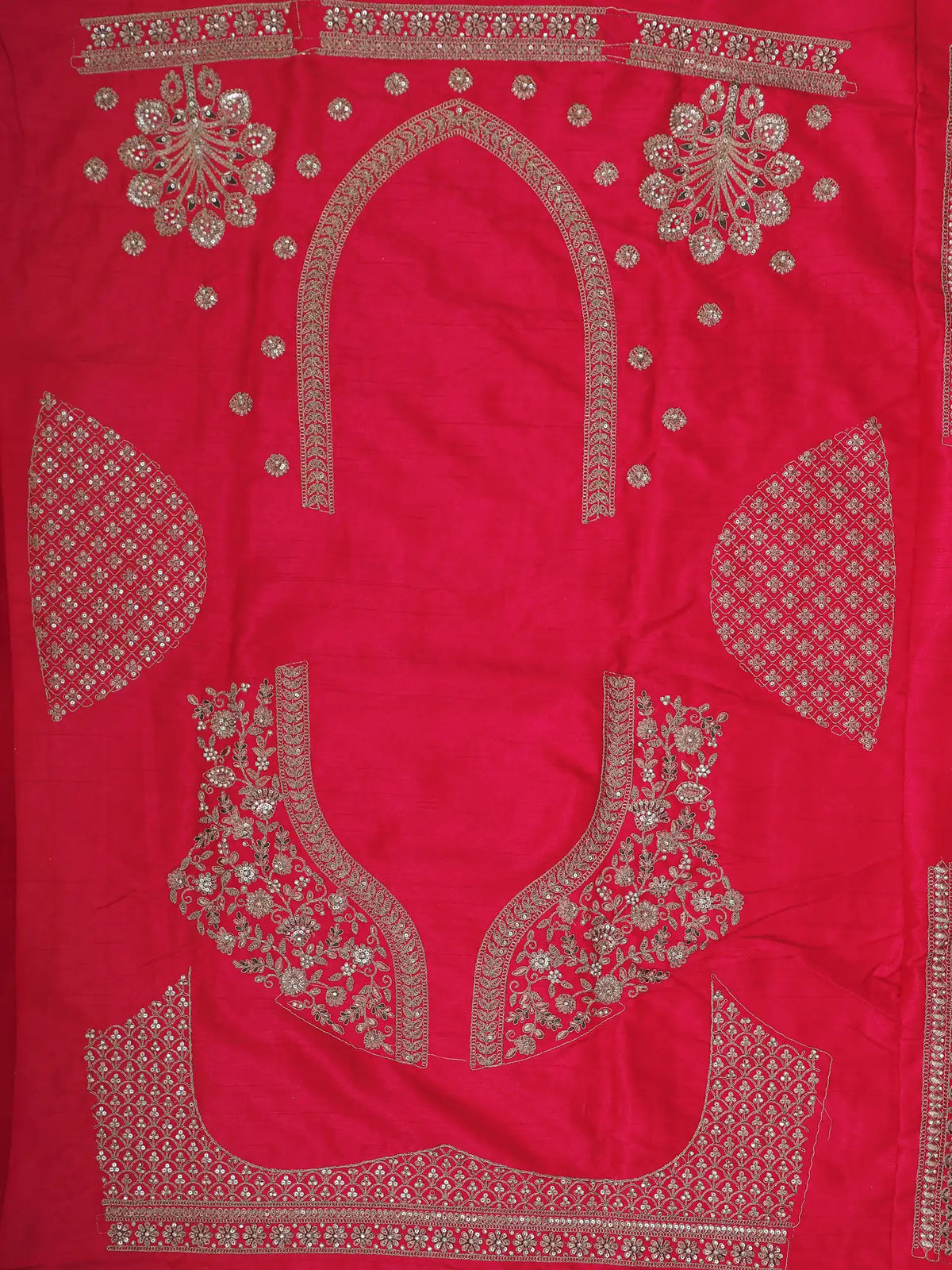 Grand Bridal Elegance Rani Pink Silk Lehenga with Floral Tree Work